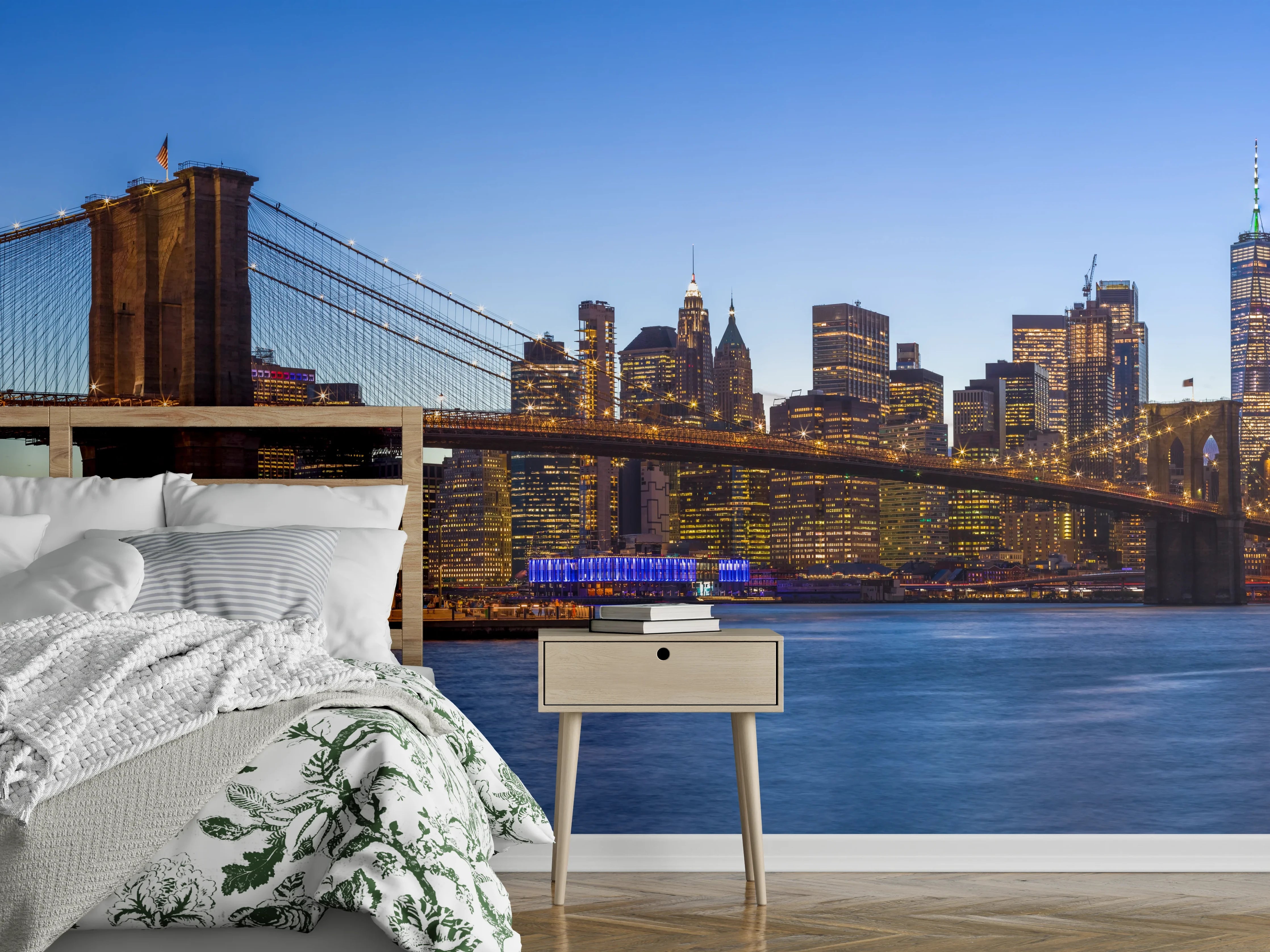 Wandverkleidung Schlafzimmer - Brooklyn Bridge - New York City