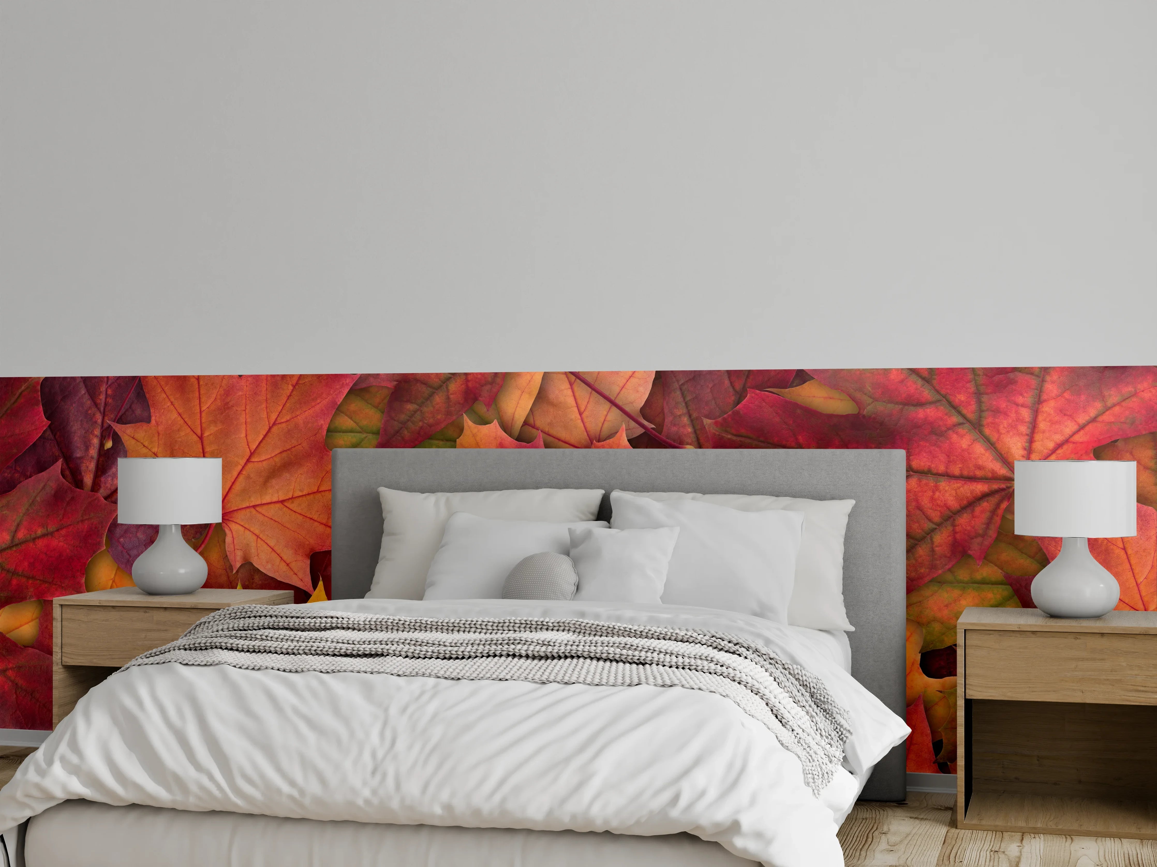 Wandverkleidung Schlafzimmer - Bunte Herbst Ahornbaum Blätter