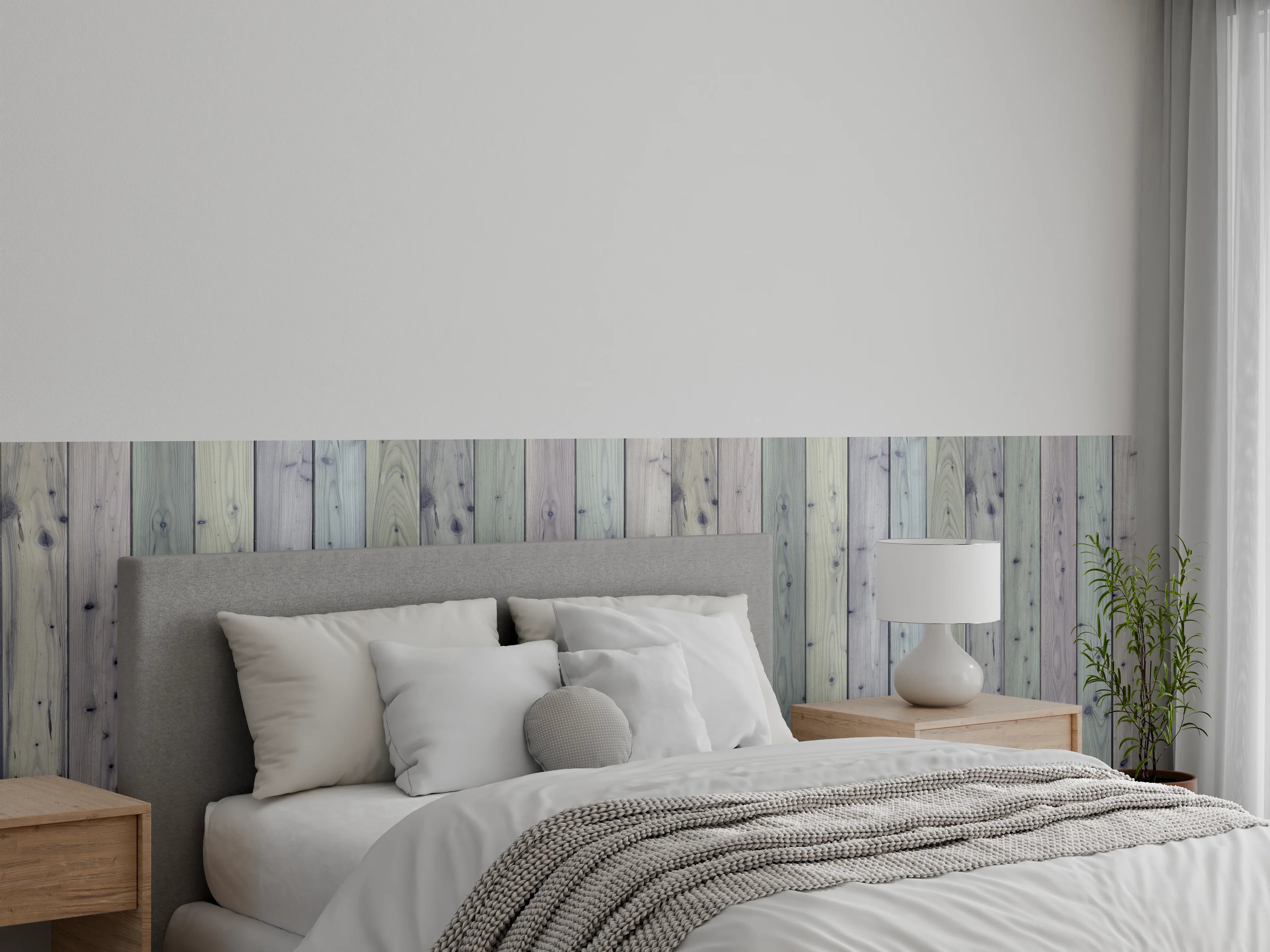 Wandverkleidung Schlafzimmer - Bunte Holz Wand Textur
