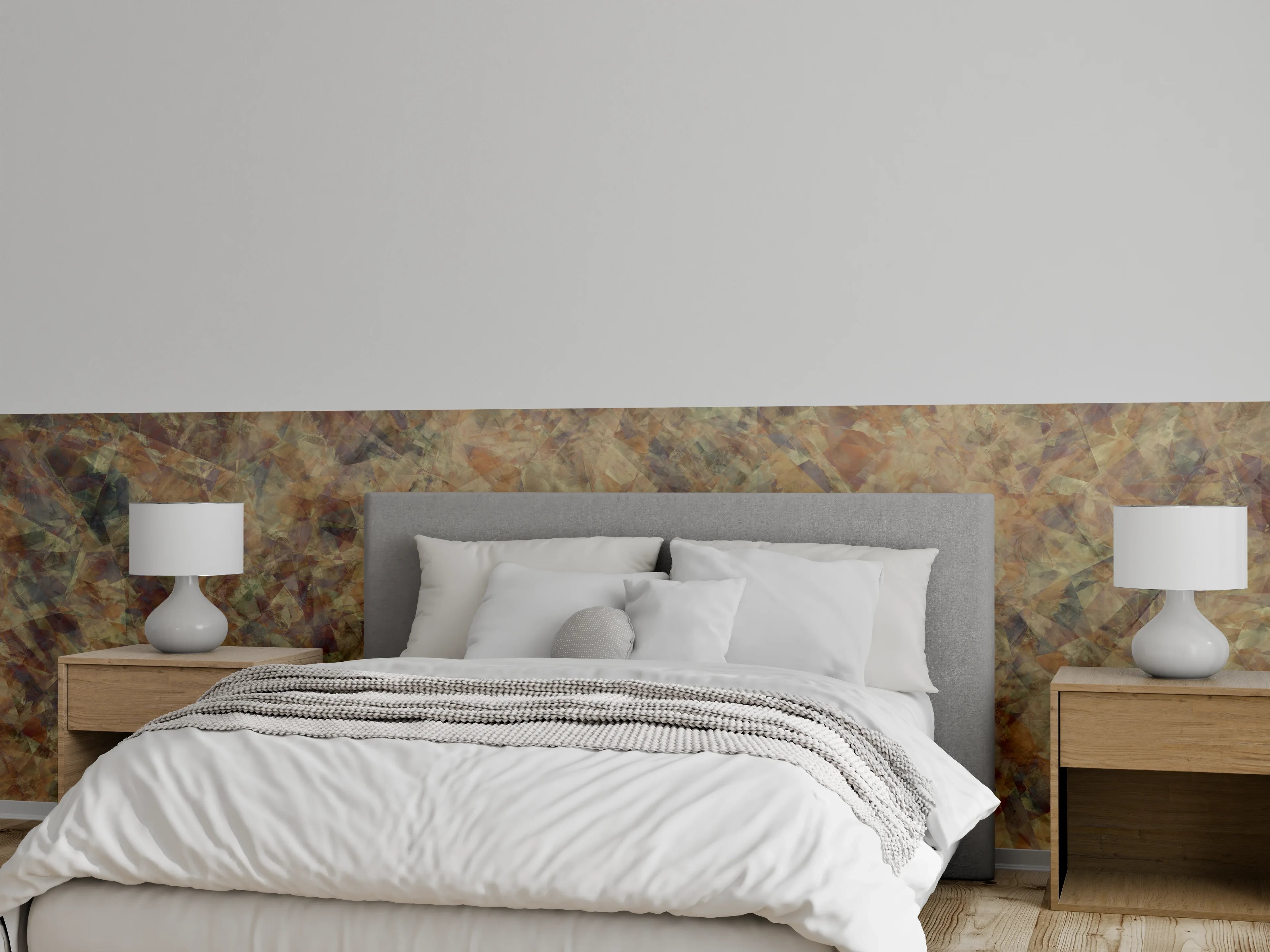 Wandverkleidung Schlafzimmer - Bunte Kristallförmige Wandtextur