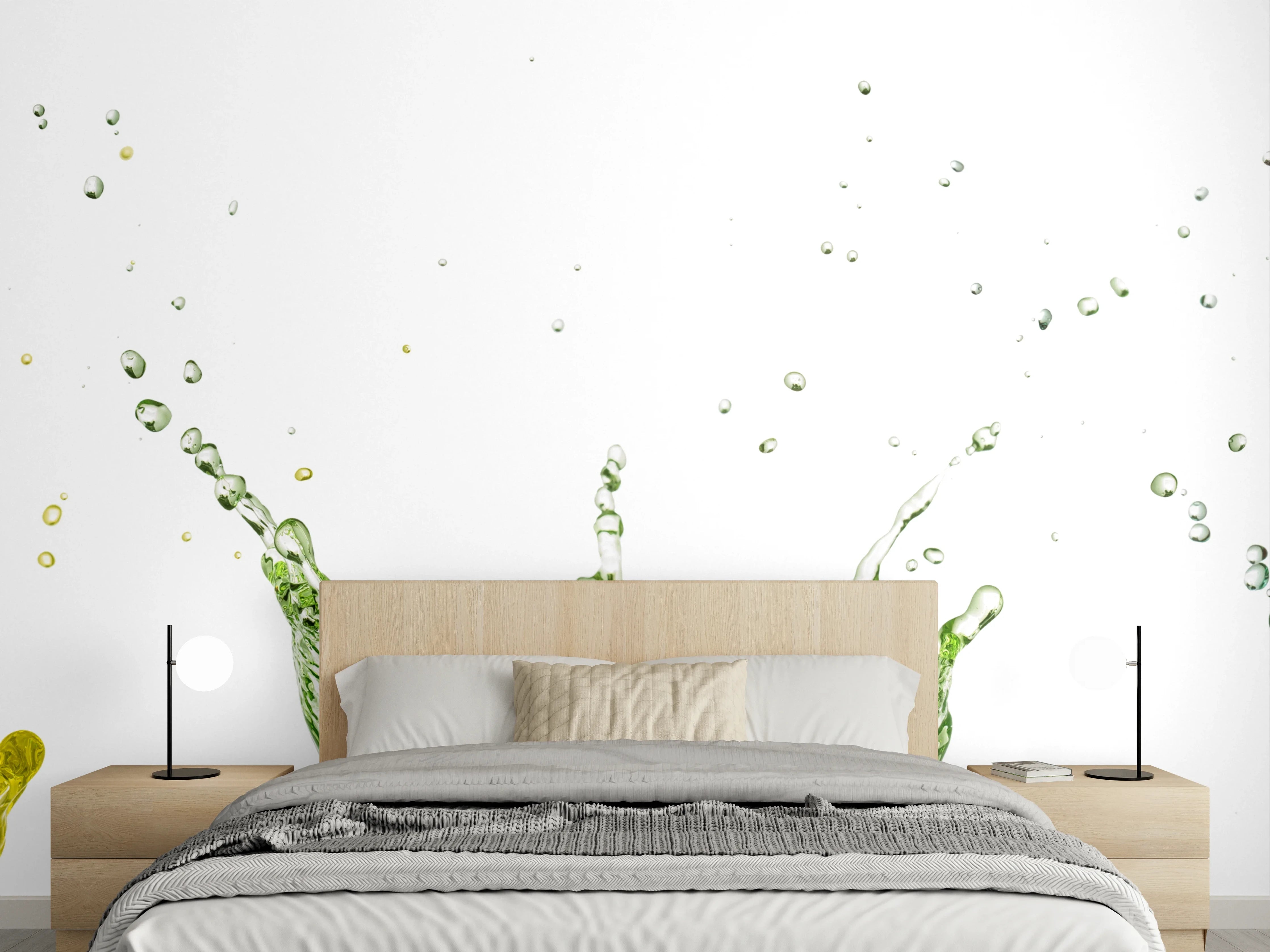 Wandverkleidung Schlafzimmer - Bunte Wasserspritzer