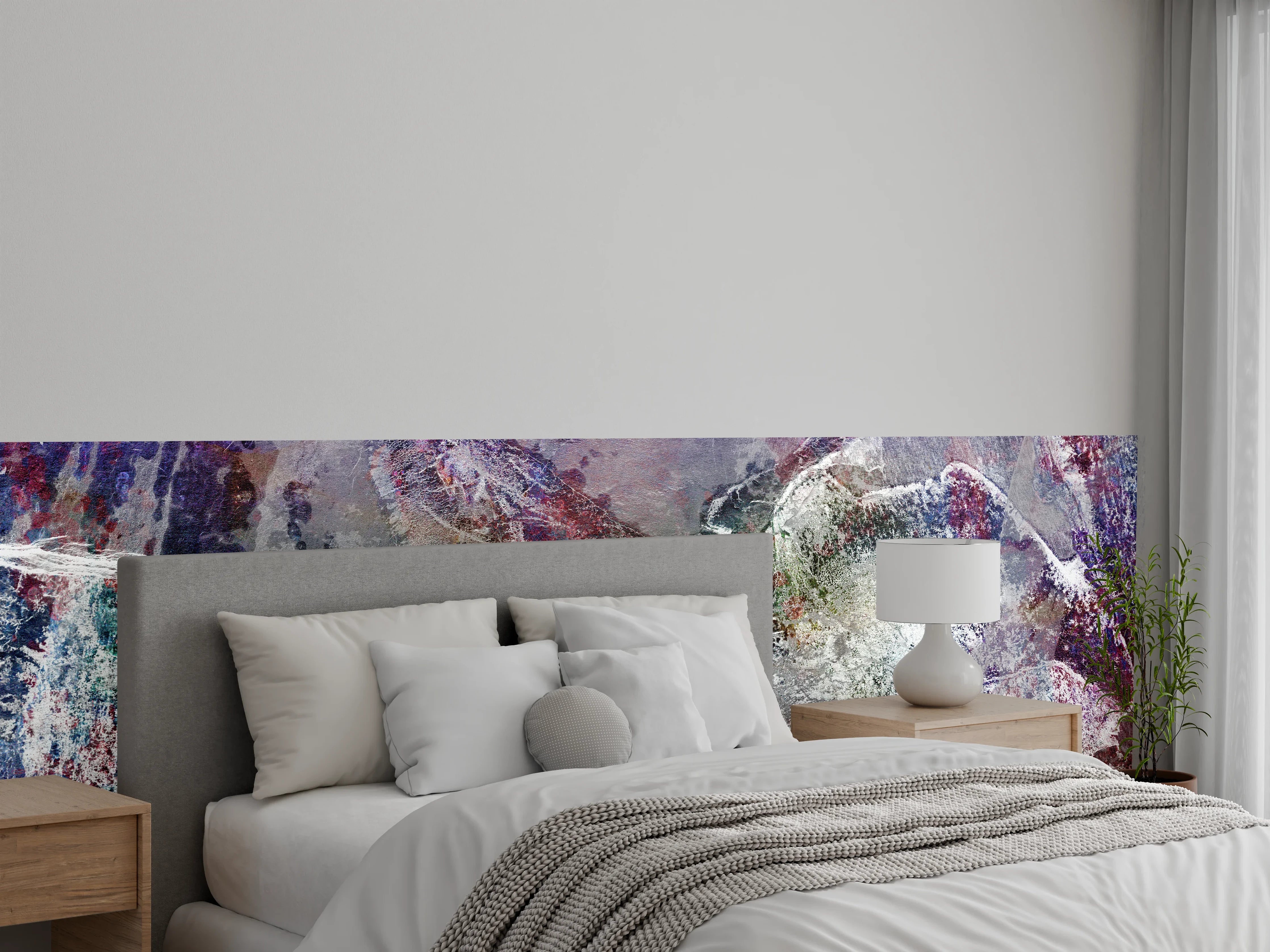 Wandverkleidung Schlafzimmer - Bunte natürliche Marmortextur