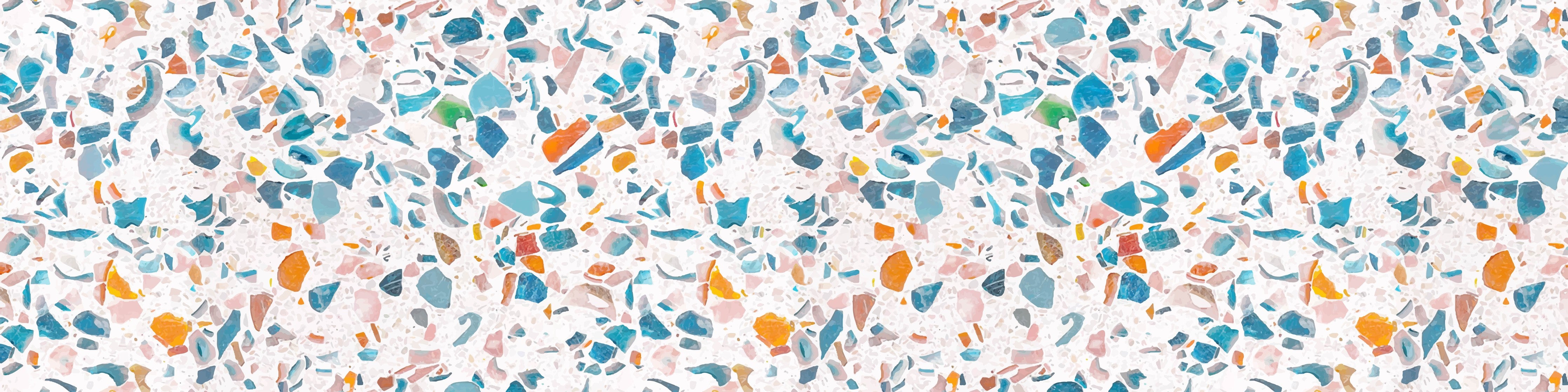 Wandverkleidung Schlafzimmer-Bunter Terrazzo Designbelag