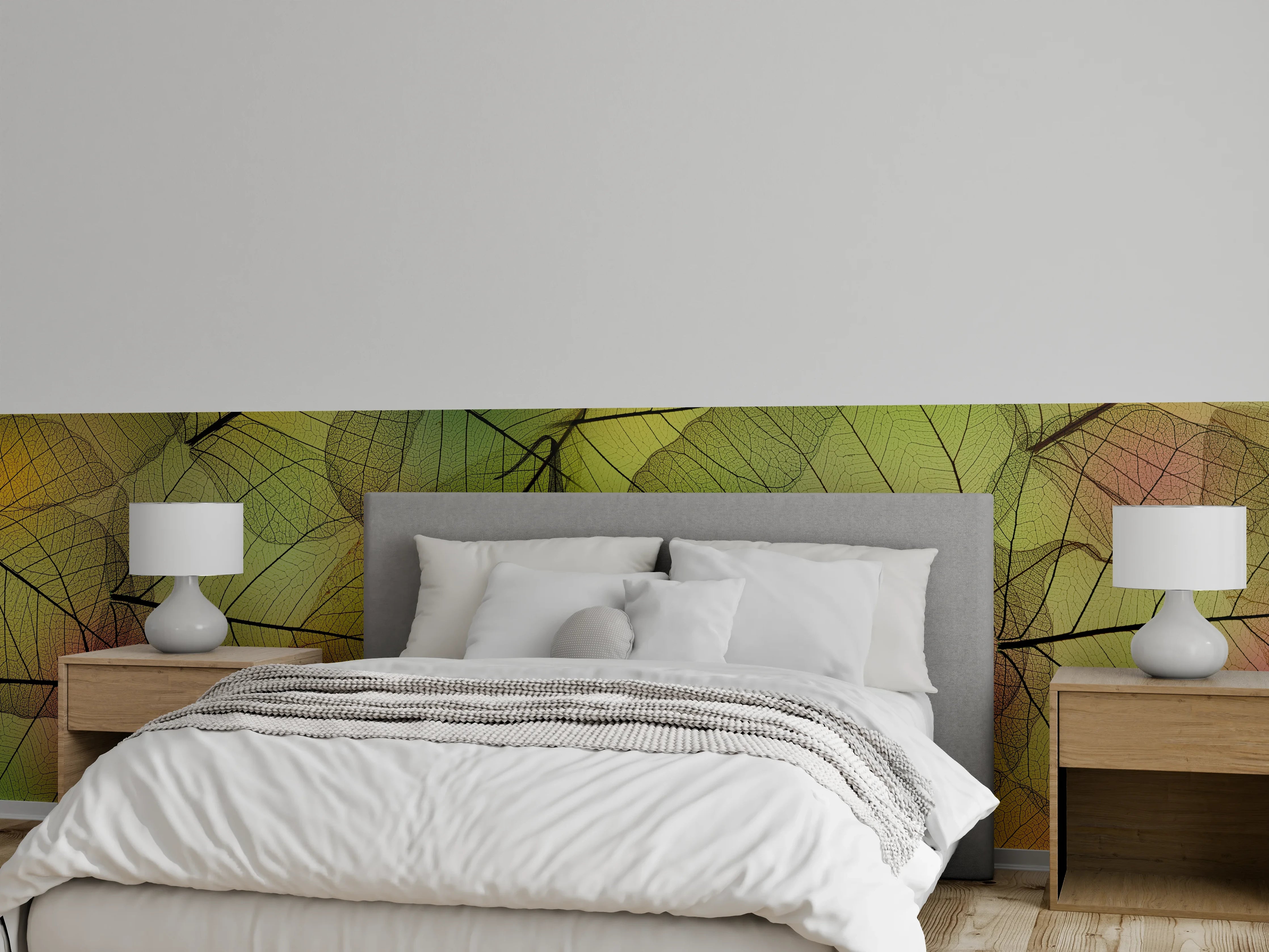Wandverkleidung Schlafzimmer - Buntes Blattadern Makrofoto