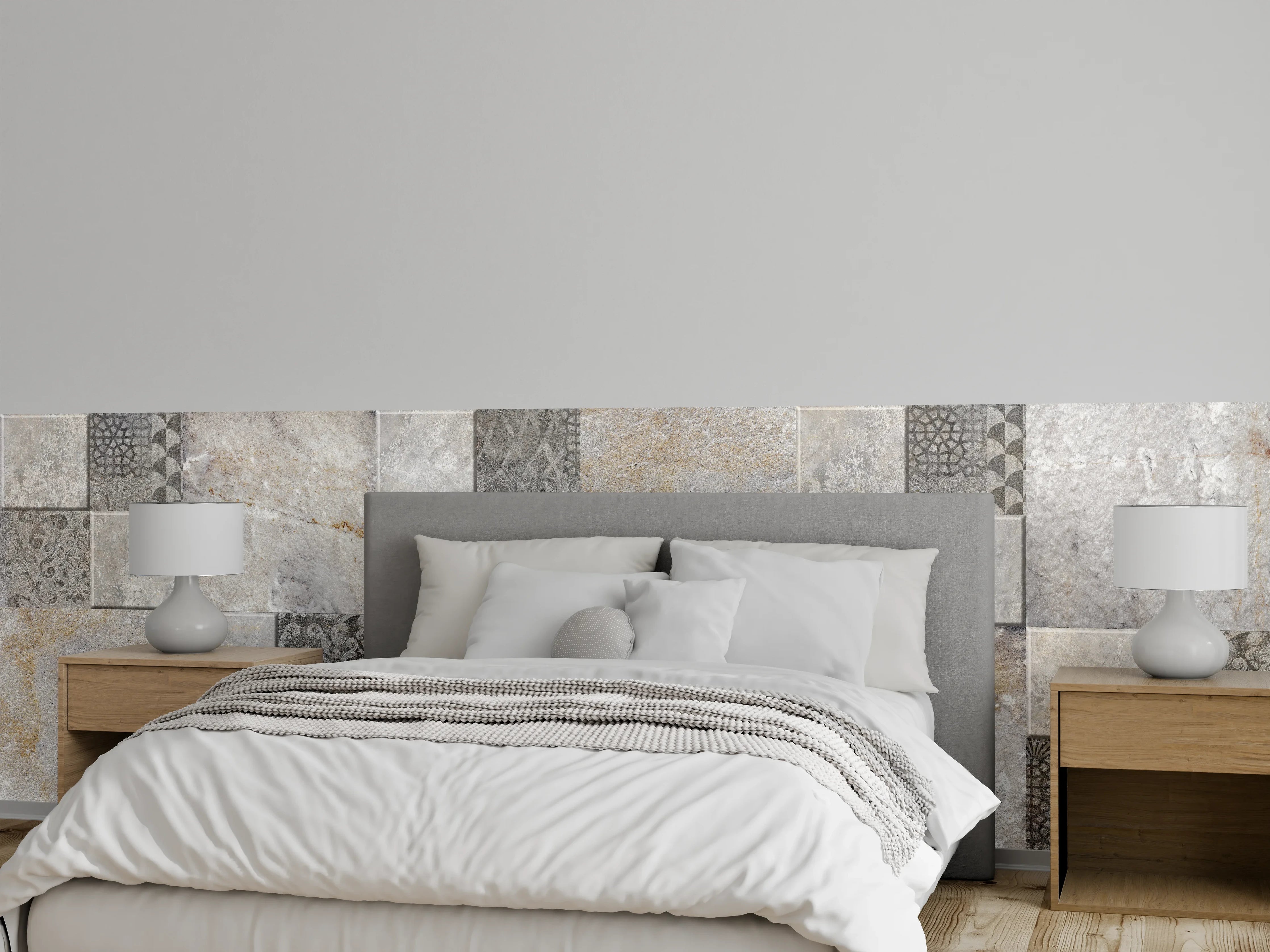 Wandverkleidung Schlafzimmer - Dekorativer Steinmosaik