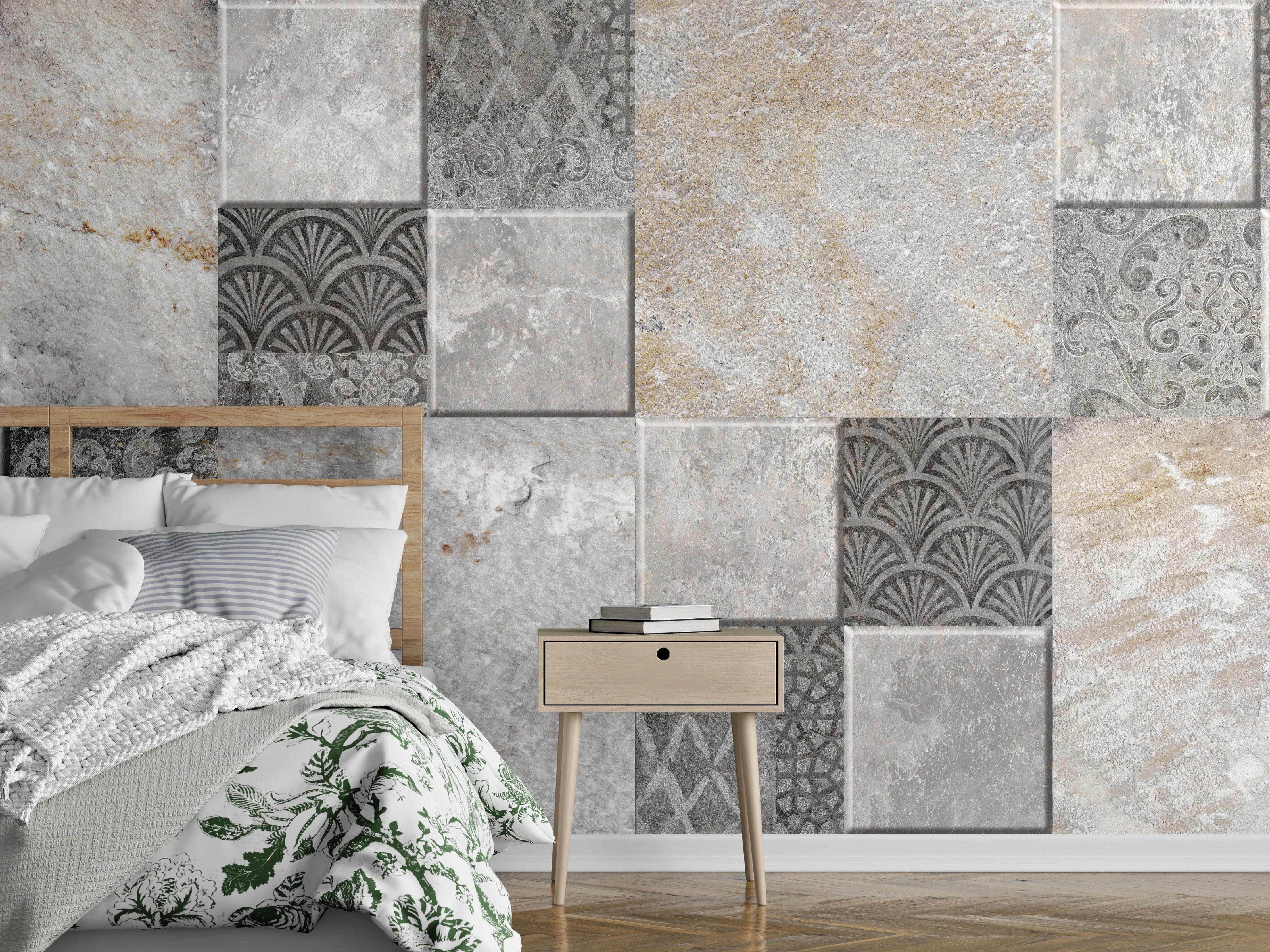 Wandverkleidung Schlafzimmer - Dekorativer Steinmosaik