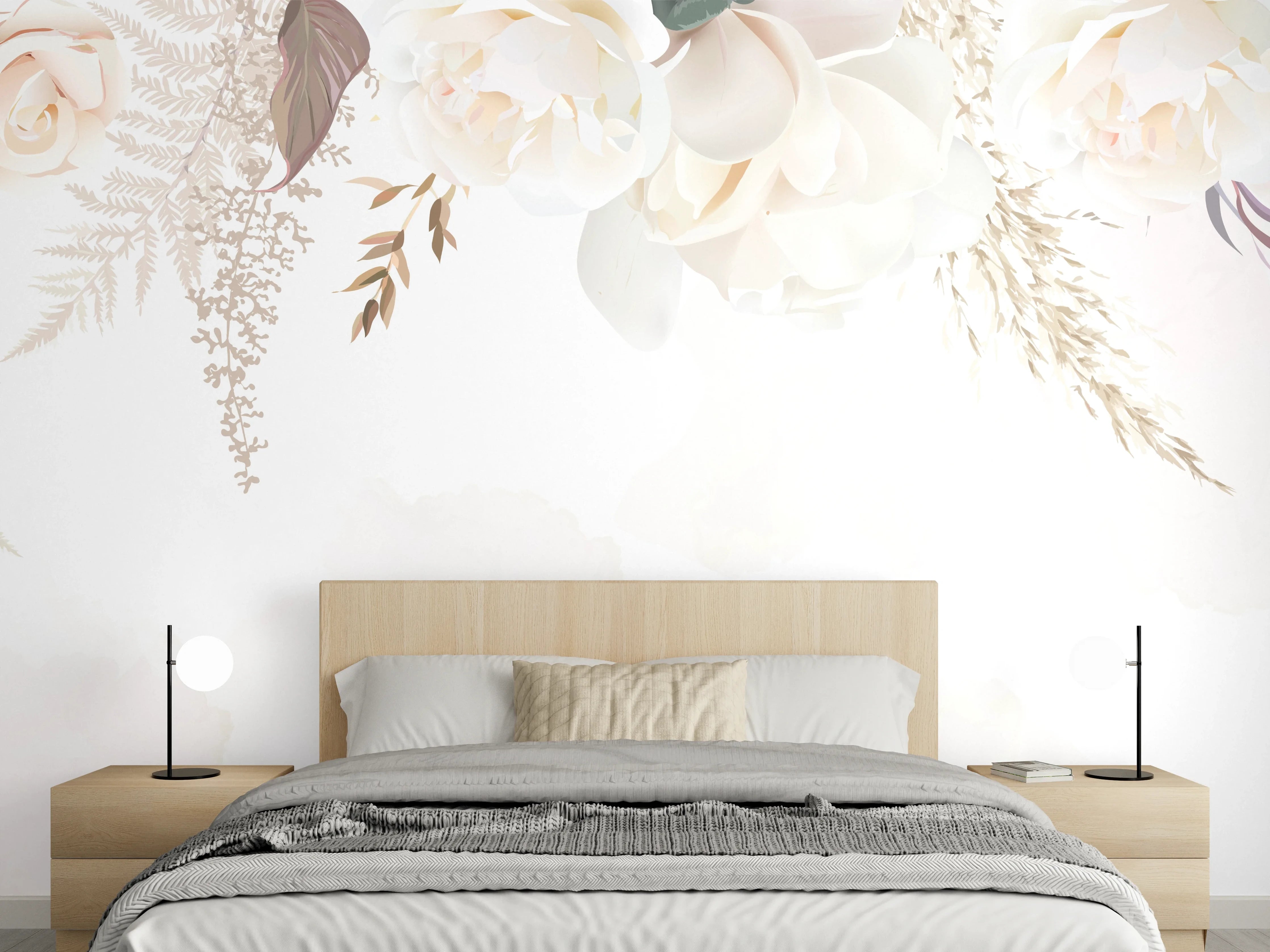 Wandverkleidung Schlafzimmer - Delicate Floral Tiara