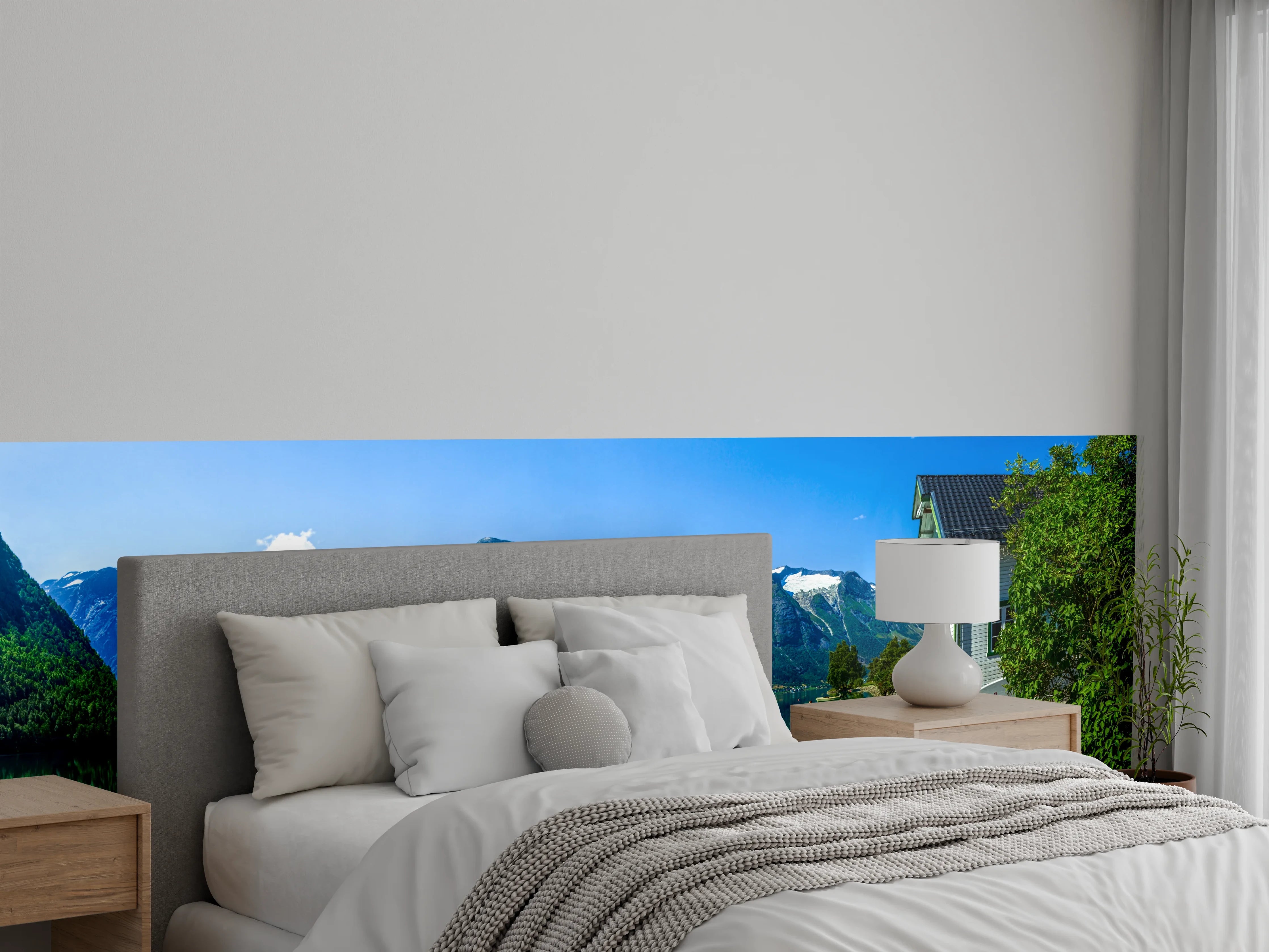 Wandverkleidung Schlafzimmer - Der Gletschersee