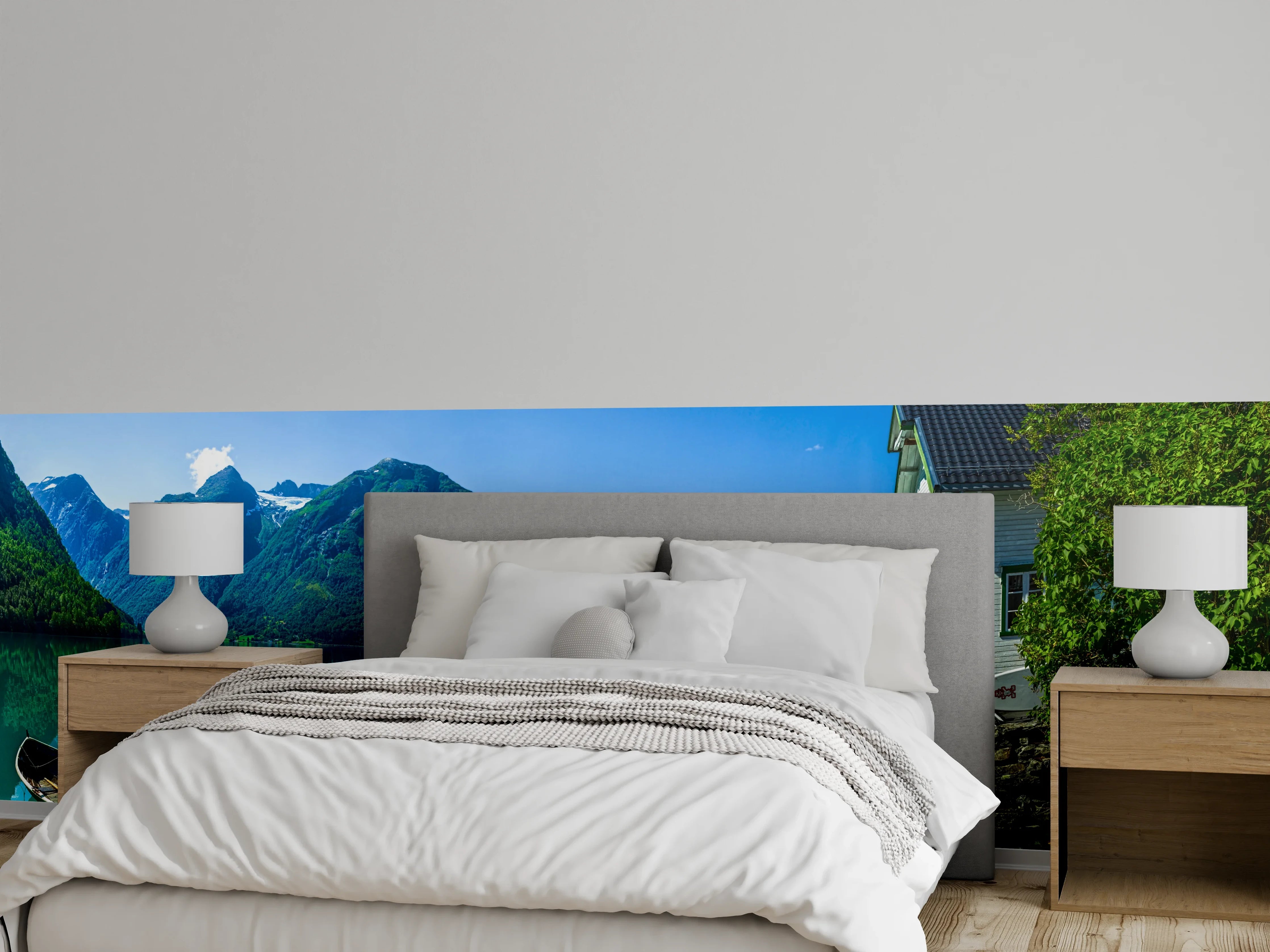 Wandverkleidung Schlafzimmer - Der Gletschersee
