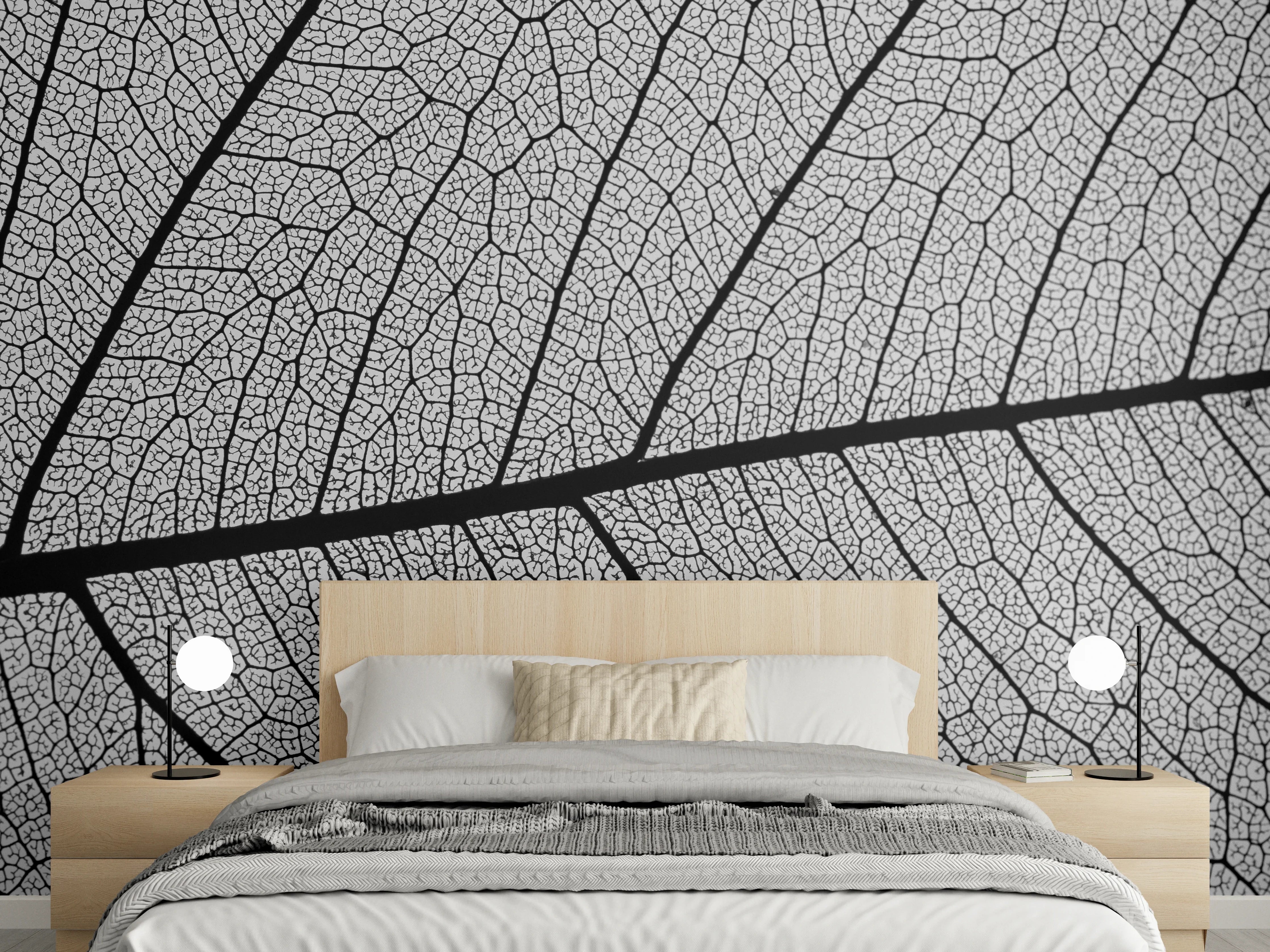 Wandverkleidung Schlafzimmer - Detailreiche Graufalz-Textur