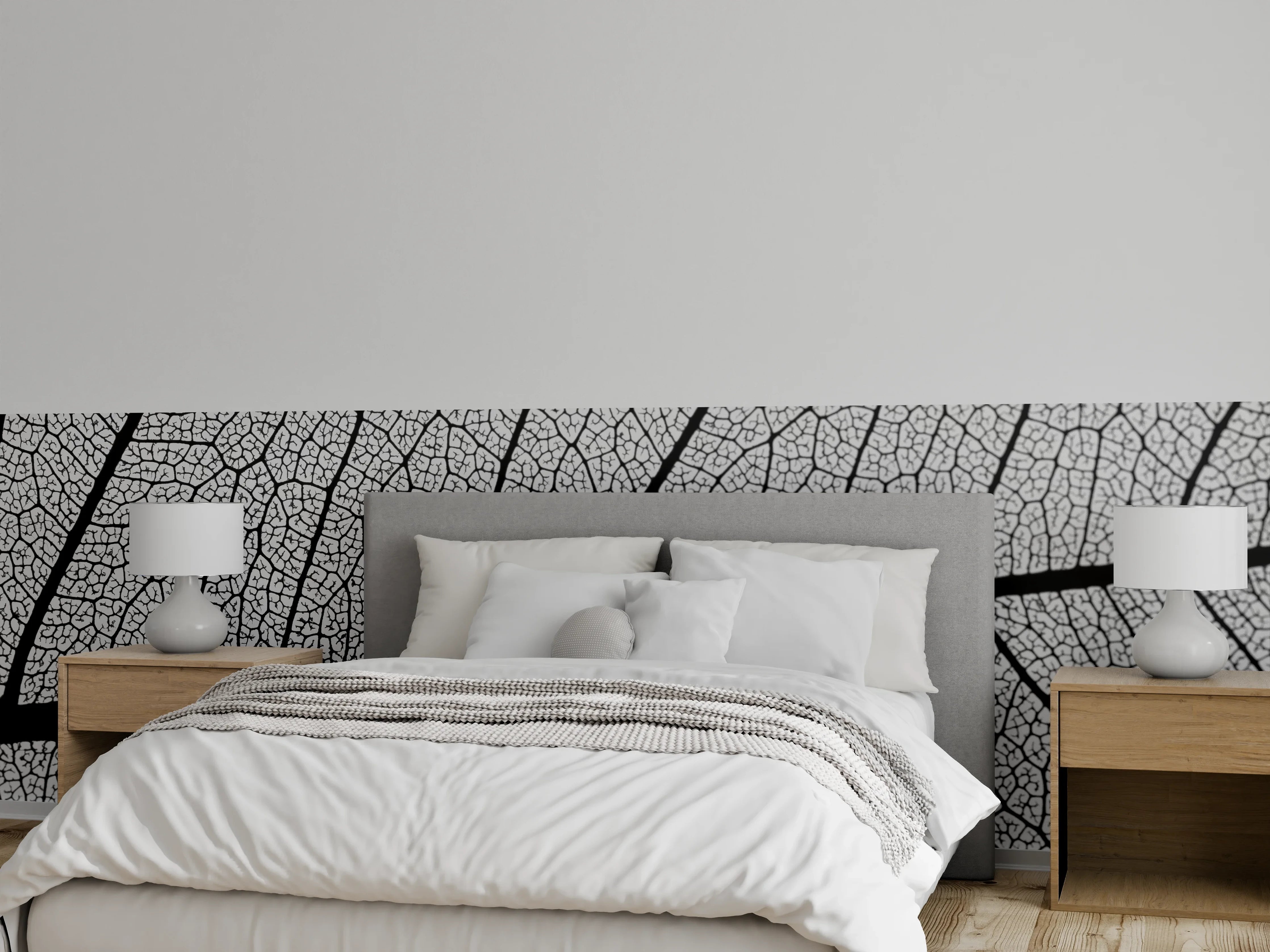 Wandverkleidung Schlafzimmer - Detailreiche Graufalz-Textur