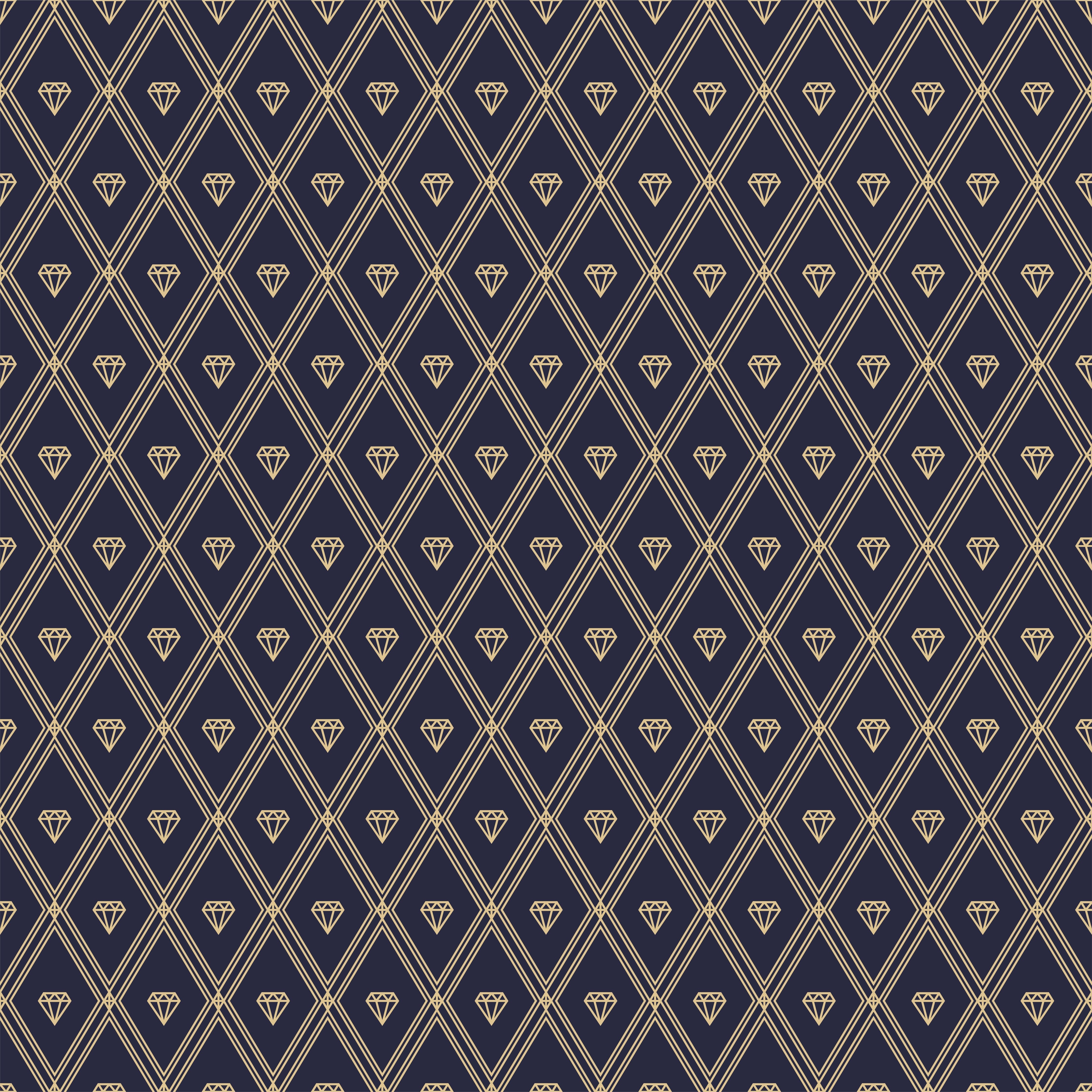 Wandverkleidung Schlafzimmer-Diamant-Muster Art Deco Tapete