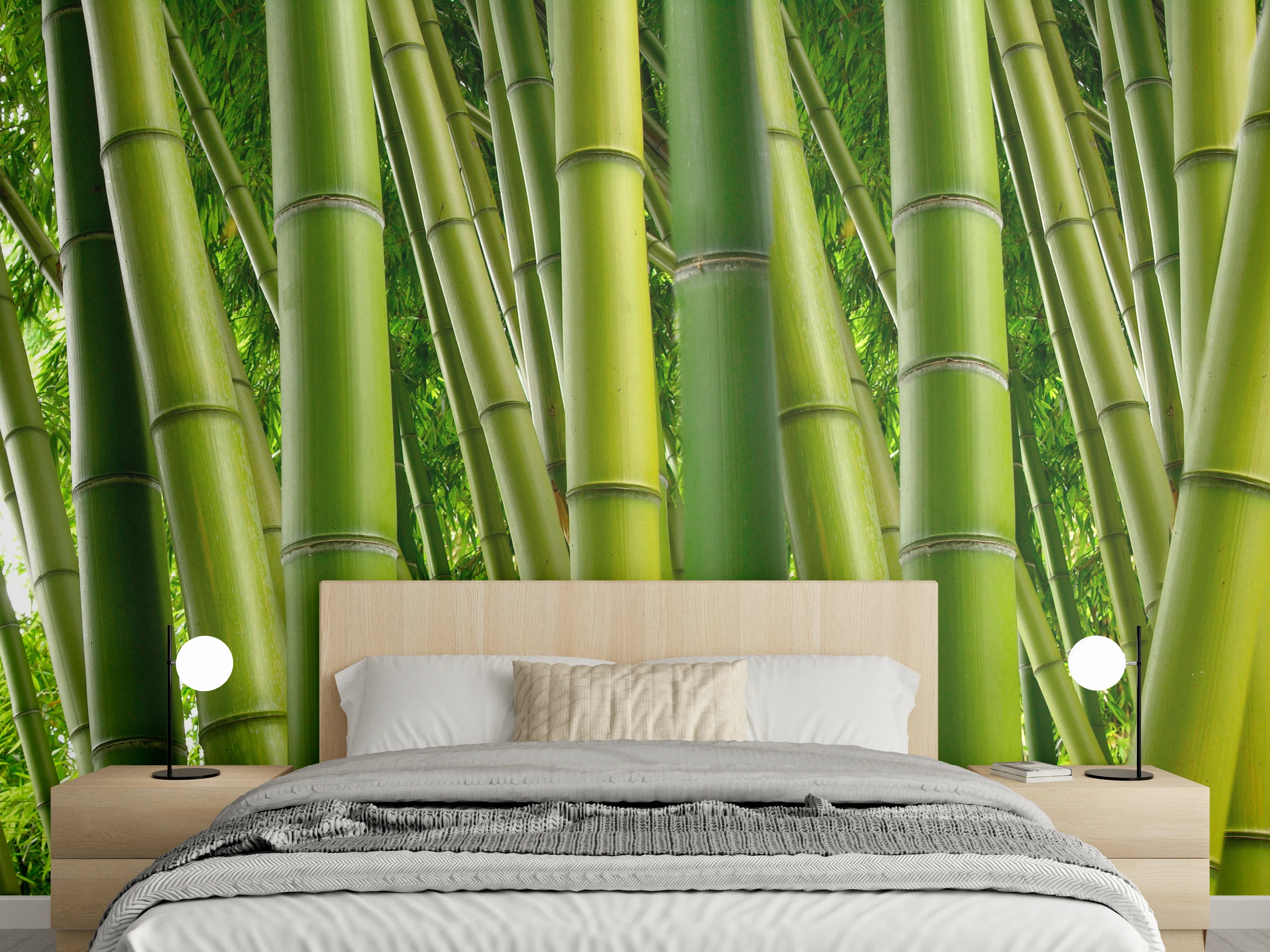 Wandverkleidung Schlafzimmer - Dichter Bambus-Dschungel