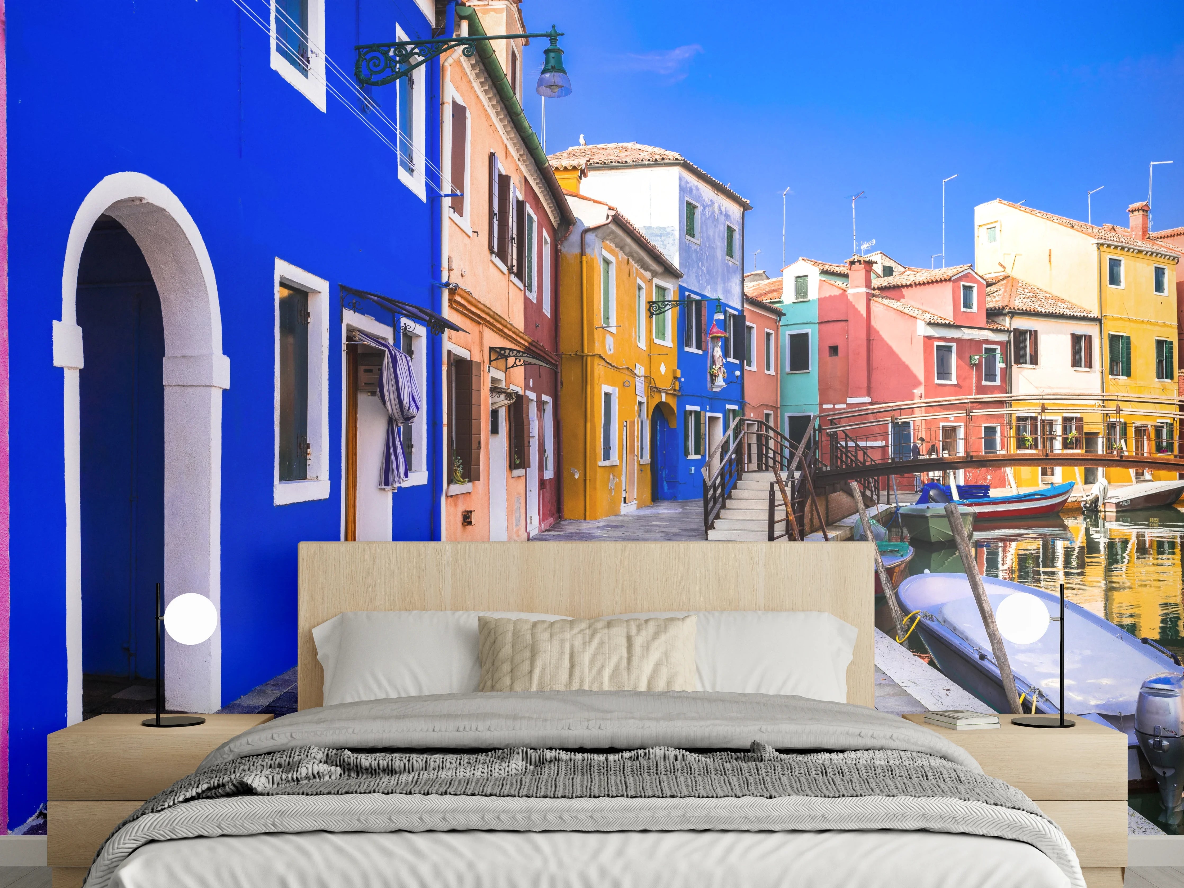Wandverkleidung Schlafzimmer - Die farbenfrohe Insel Burano