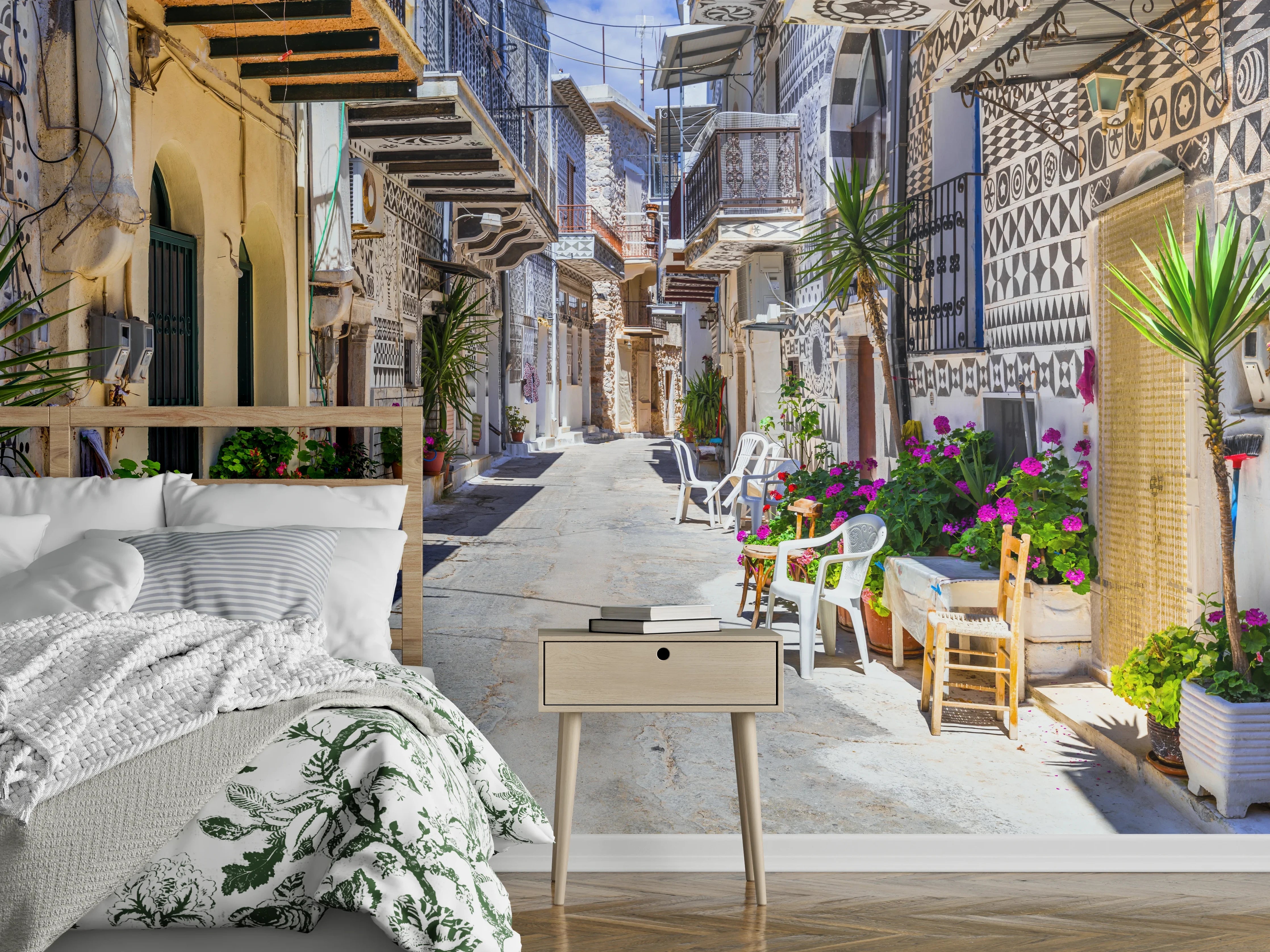 Wandverkleidung Schlafzimmer - Dorf Pyrgi in Griechenland