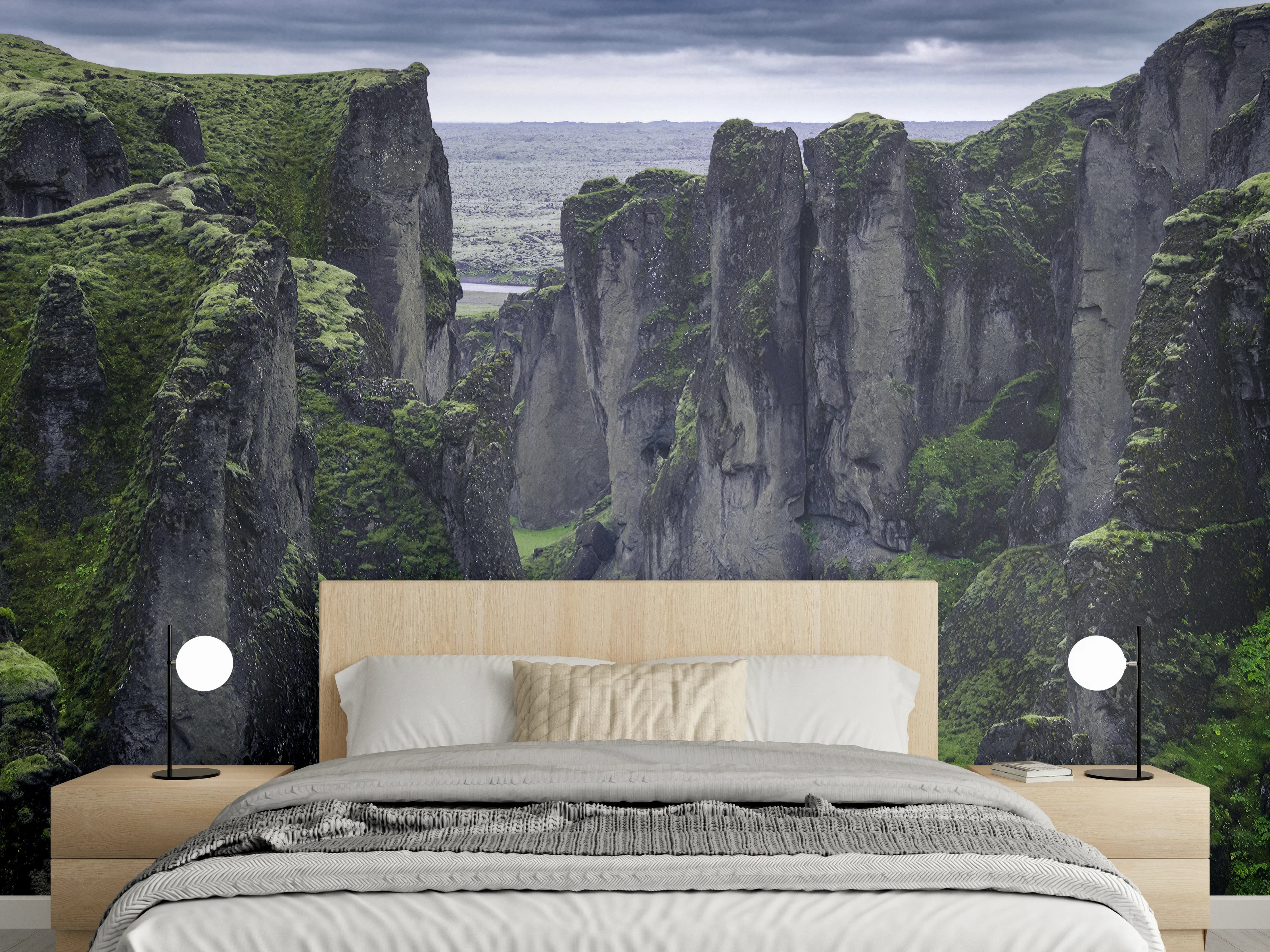 Wandverkleidung Schlafzimmer - Dramatische Felsenschlucht Naturmotiv