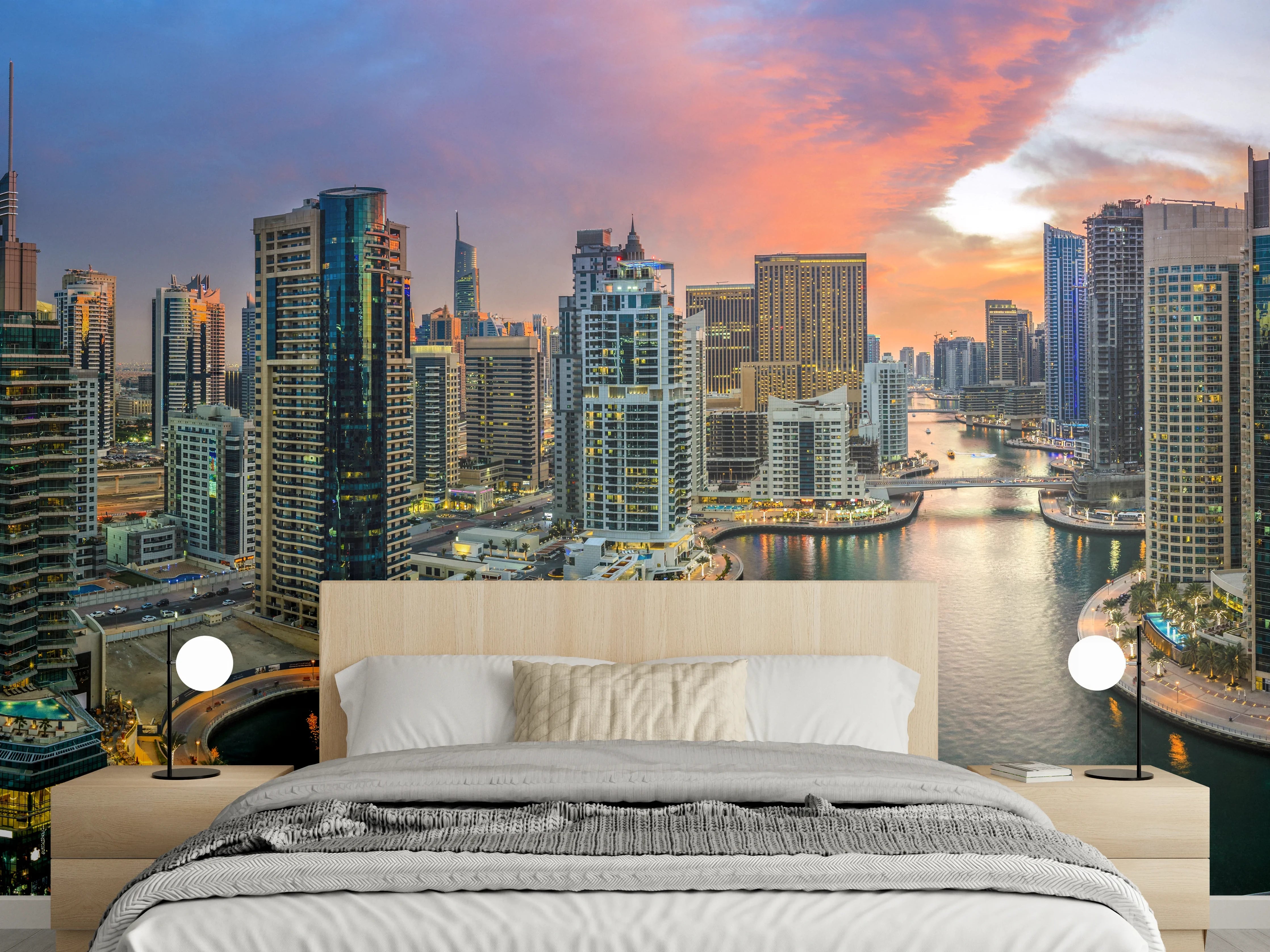 Wandverkleidung Schlafzimmer - Dubai Yachthafen