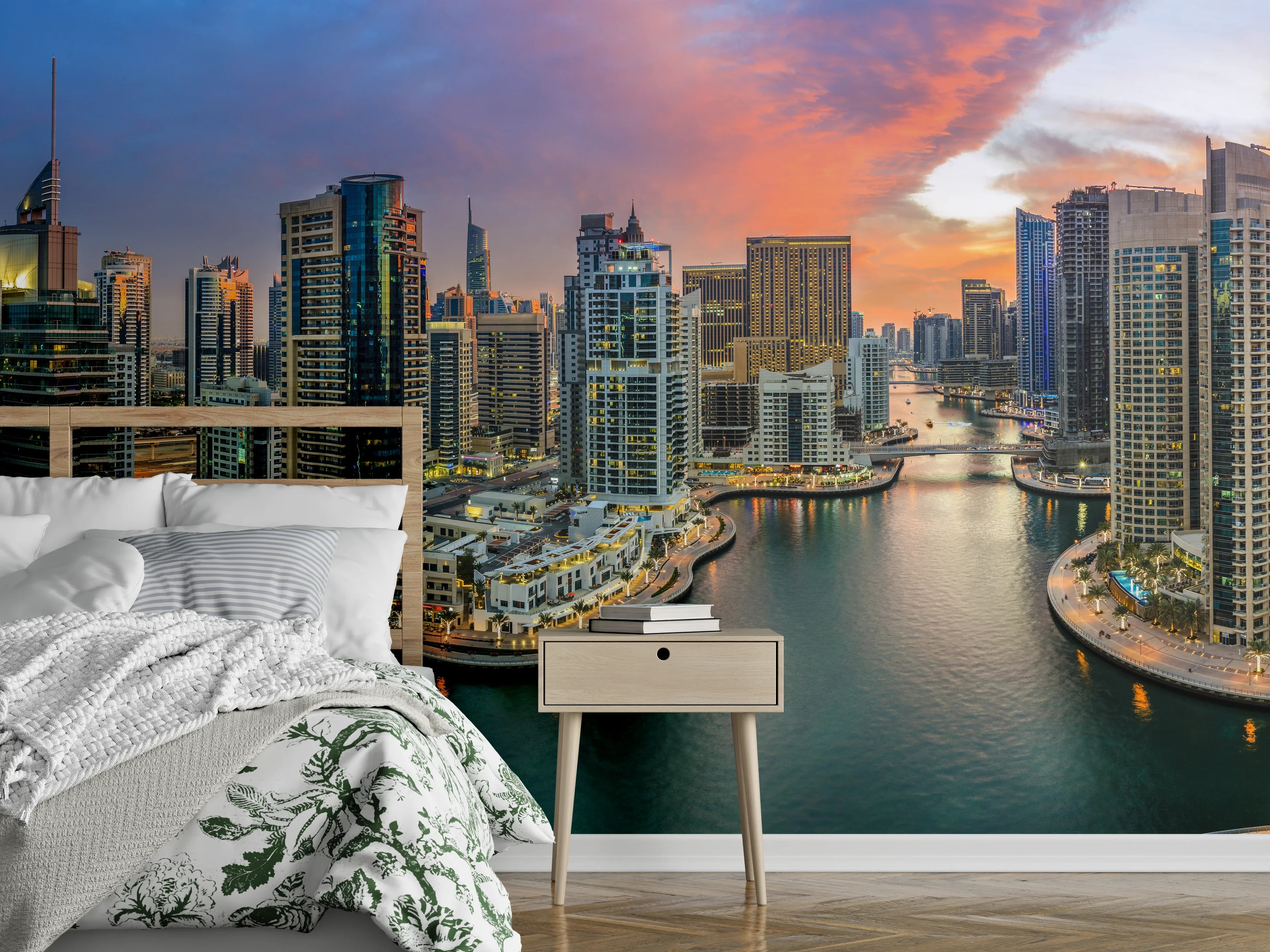 Wandverkleidung Schlafzimmer - Dubai Yachthafen