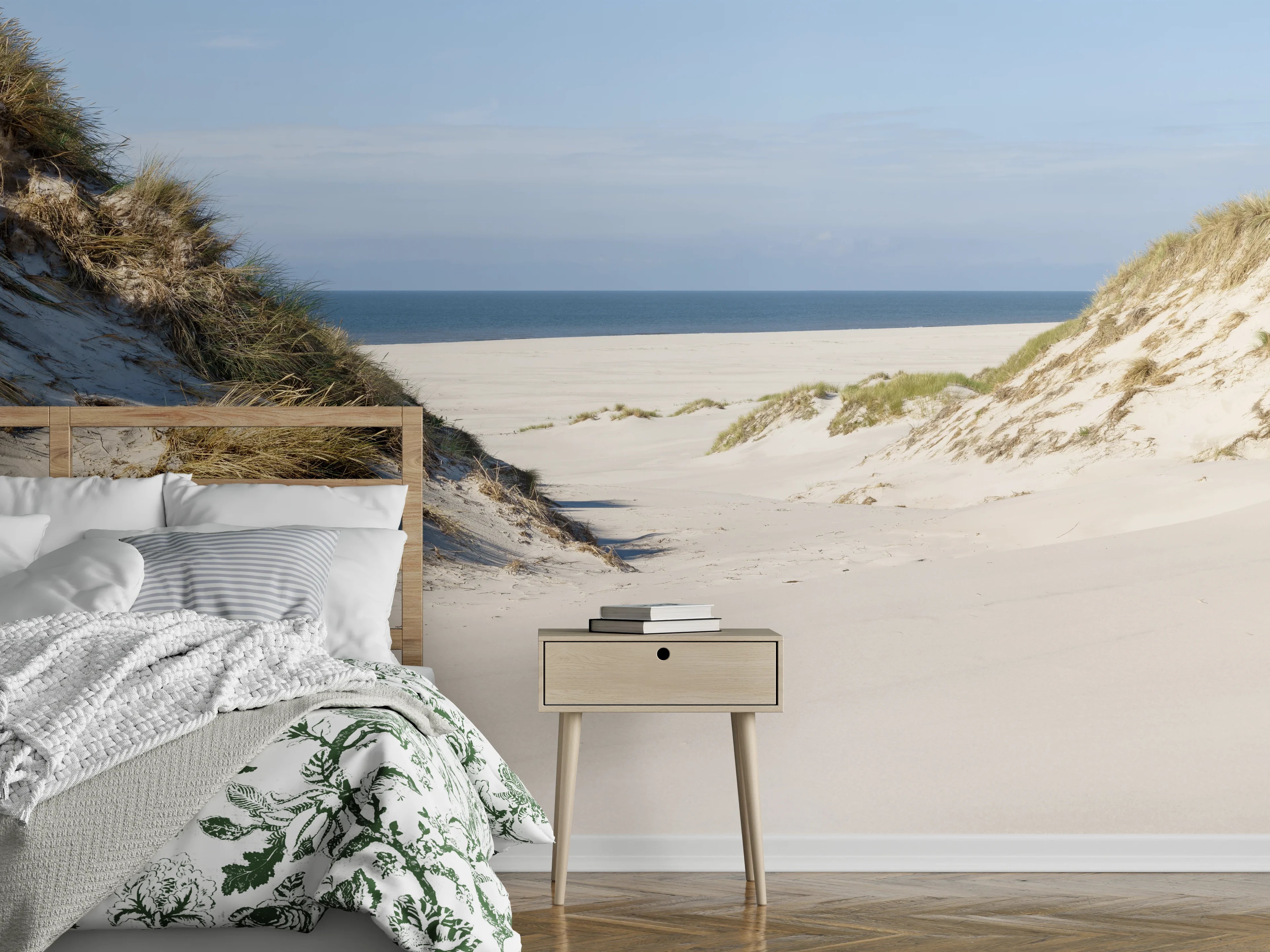 Wandverkleidung Schlafzimmer - Dünenlandschaft Meer Küste Natur