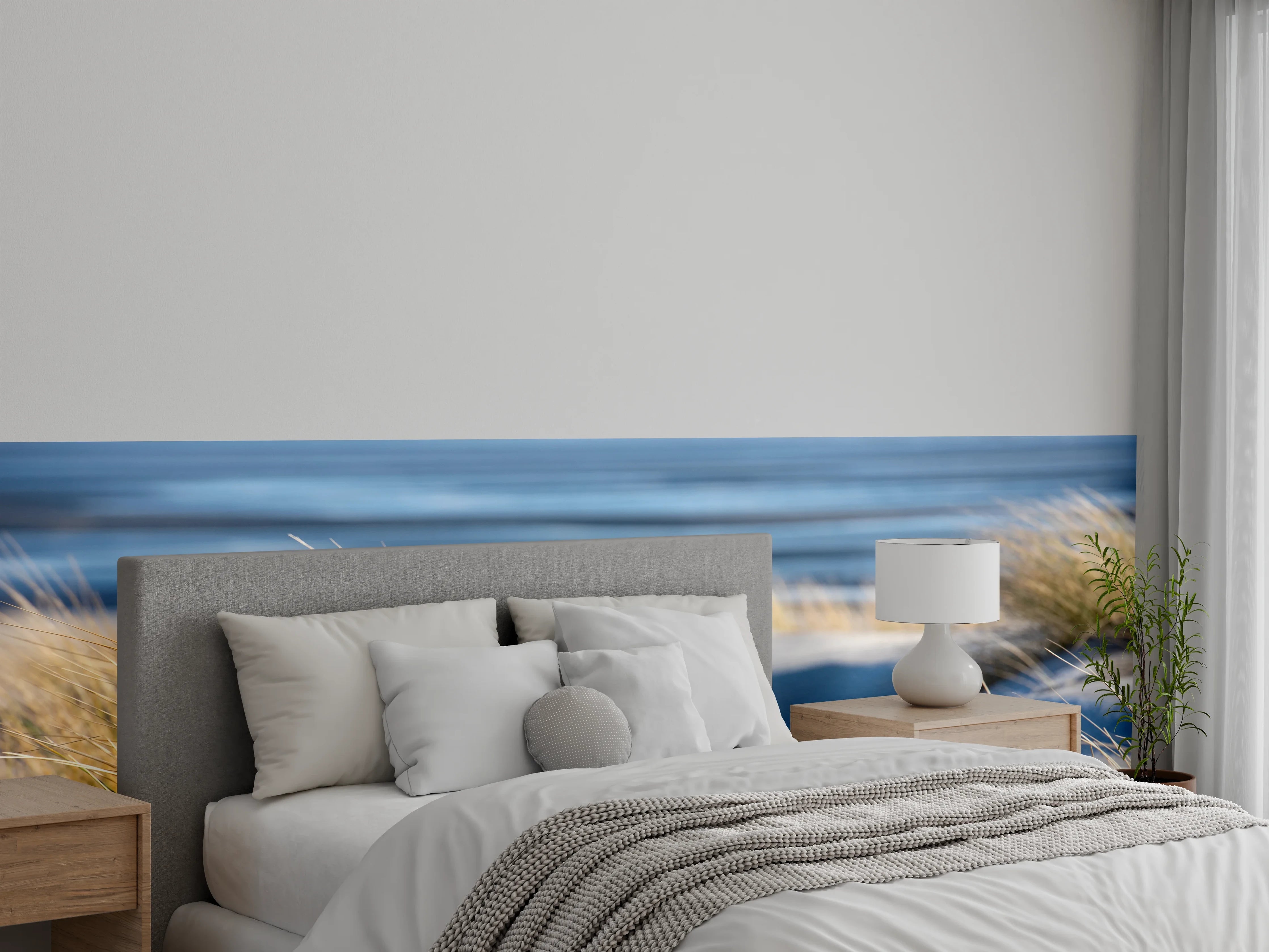 Wandverkleidung Schlafzimmer - Dünenlandschaft am Meer – Maritime Ruhe