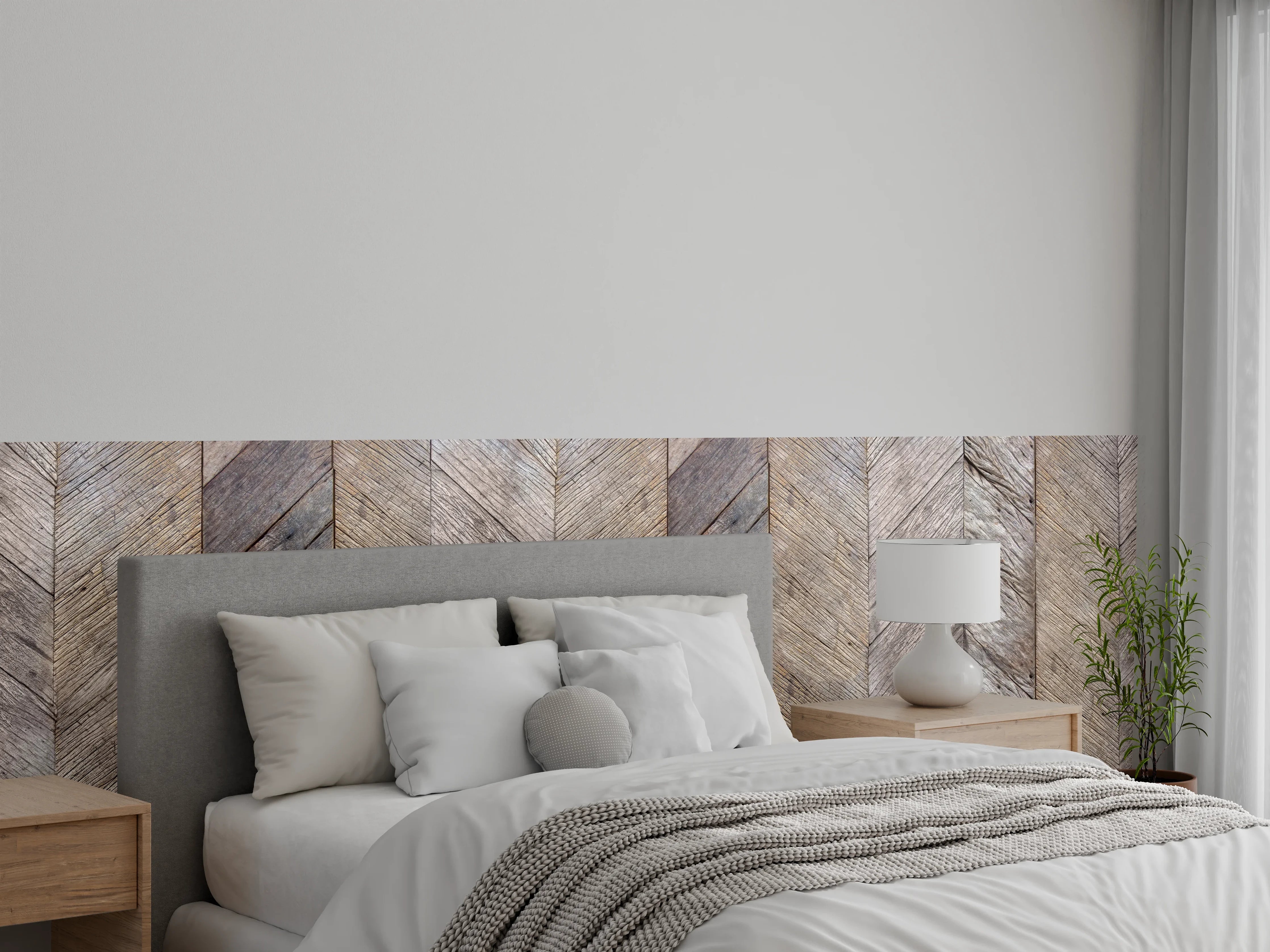 Wandverkleidung Schlafzimmer - Dunkelbraun rustikalen harten Holzoberfläche