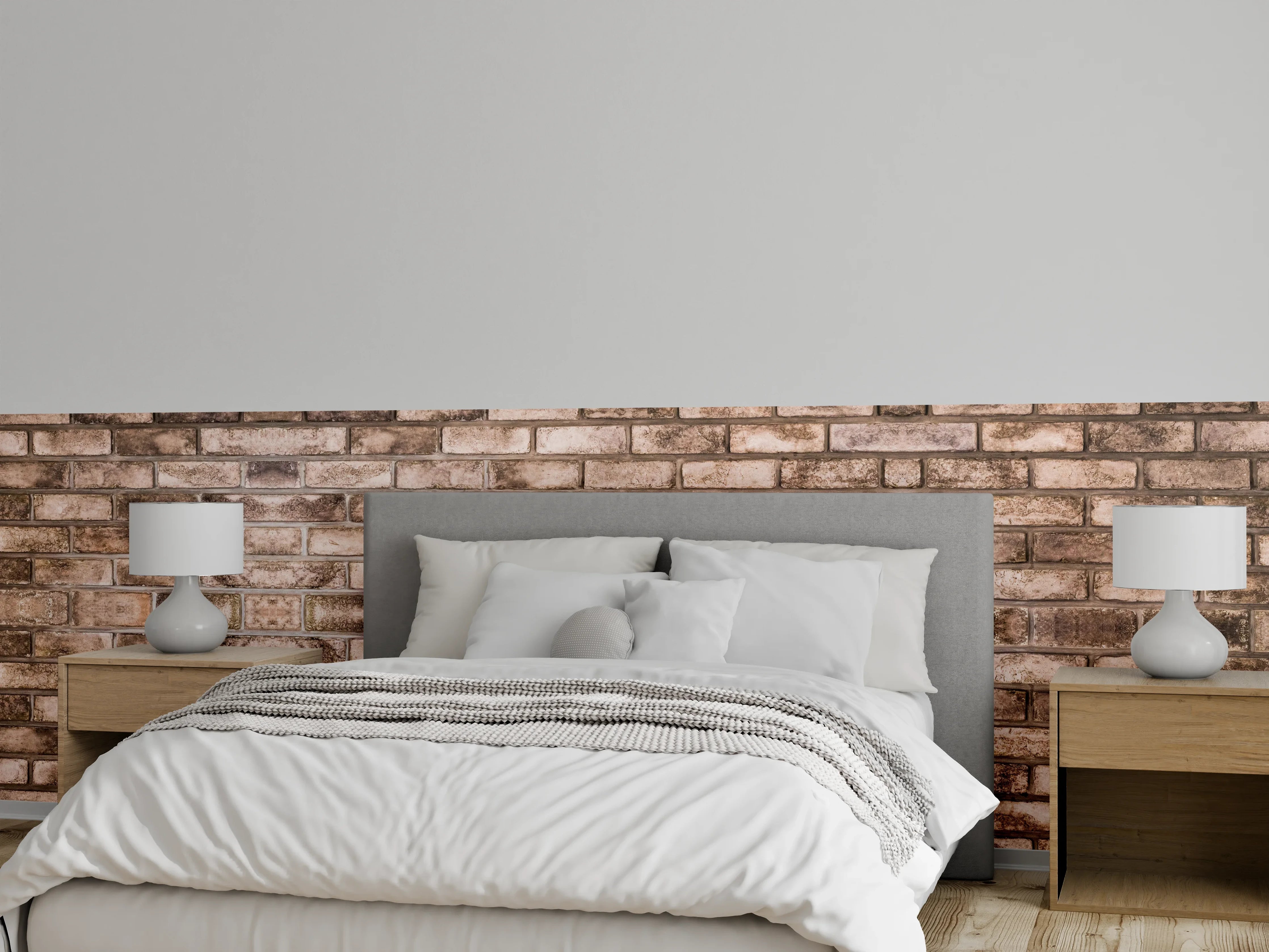 Wandverkleidung Schlafzimmer - Dunkelbraune Steinmauer