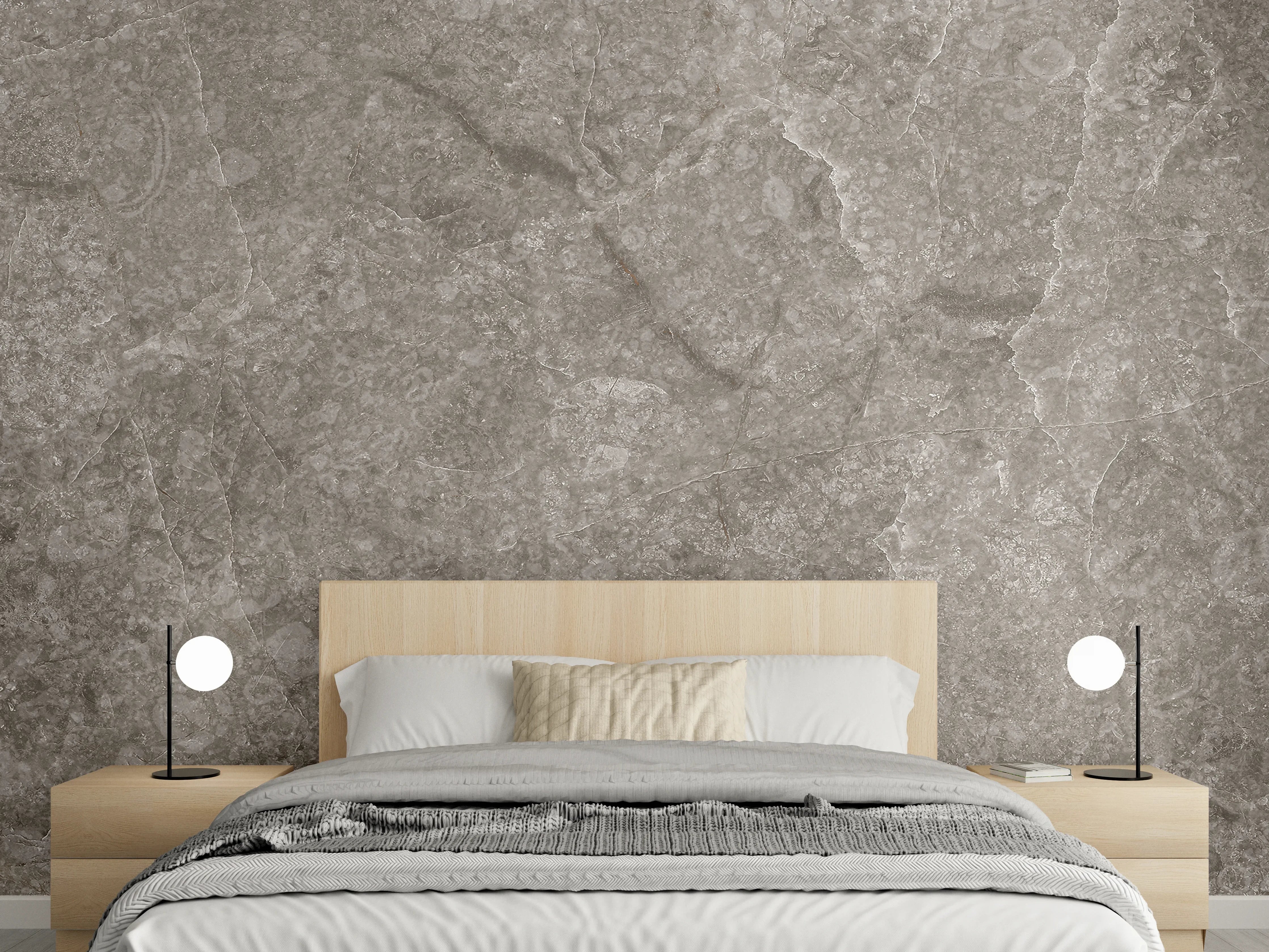 Wandverkleidung Schlafzimmer - Dunkle Marmor Stein Textur