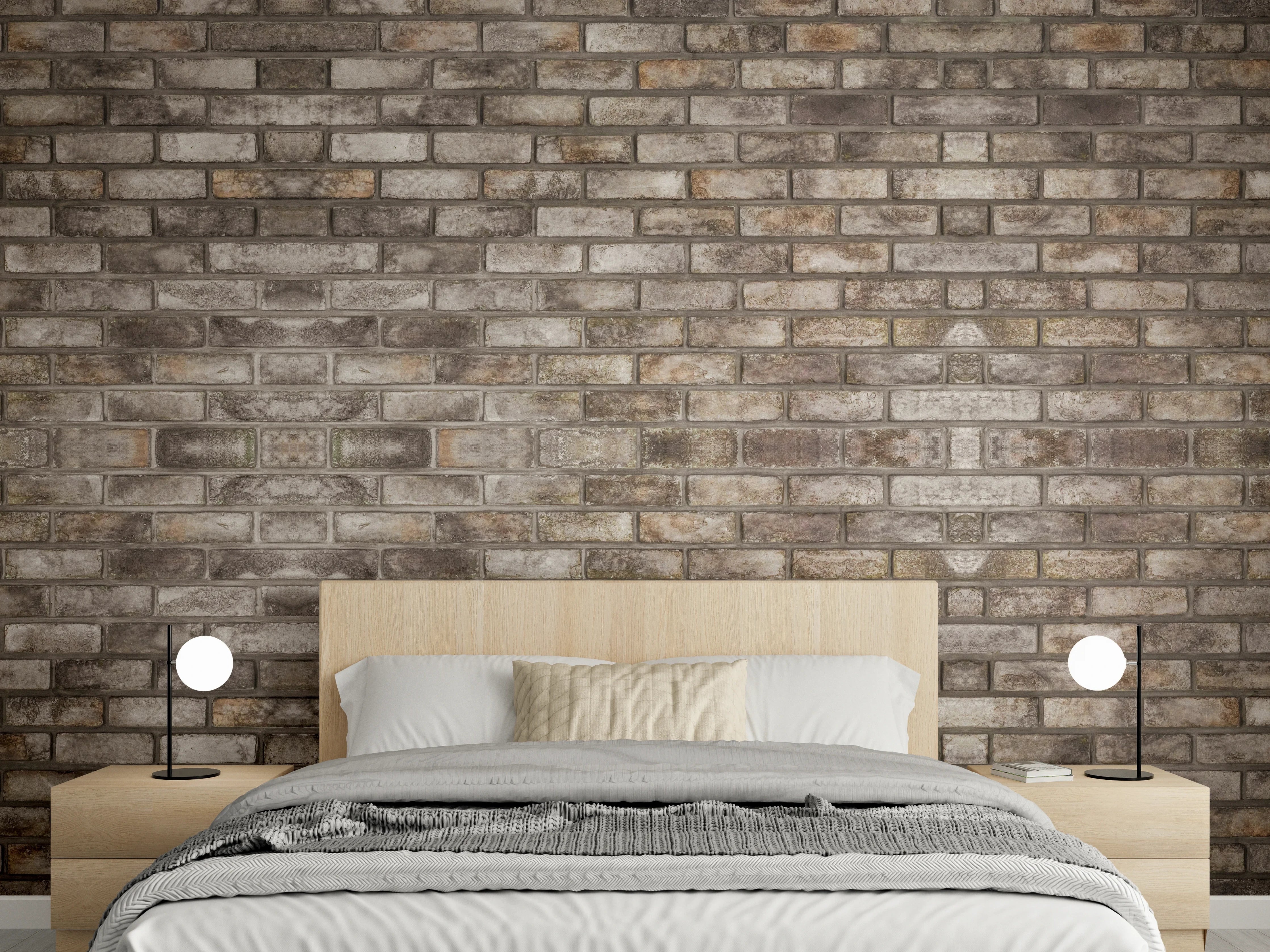 Wandverkleidung Schlafzimmer - Dunkle Steinmauer