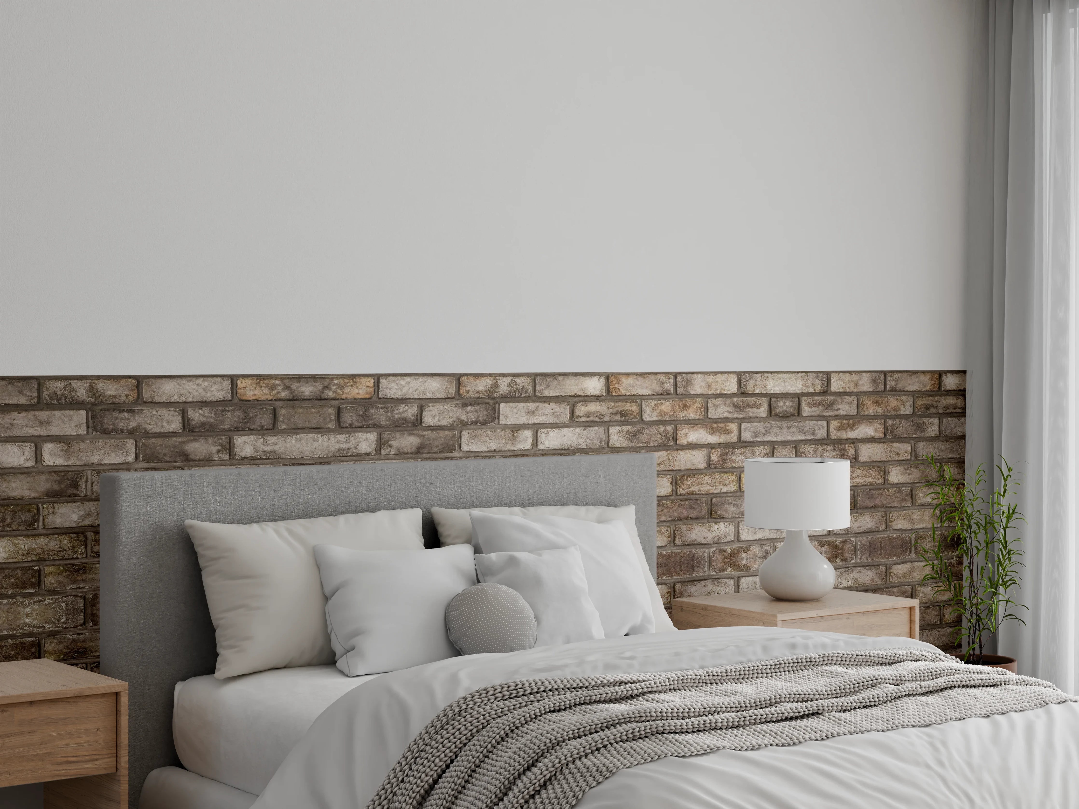 Wandverkleidung Schlafzimmer - Dunkle Steinmauer