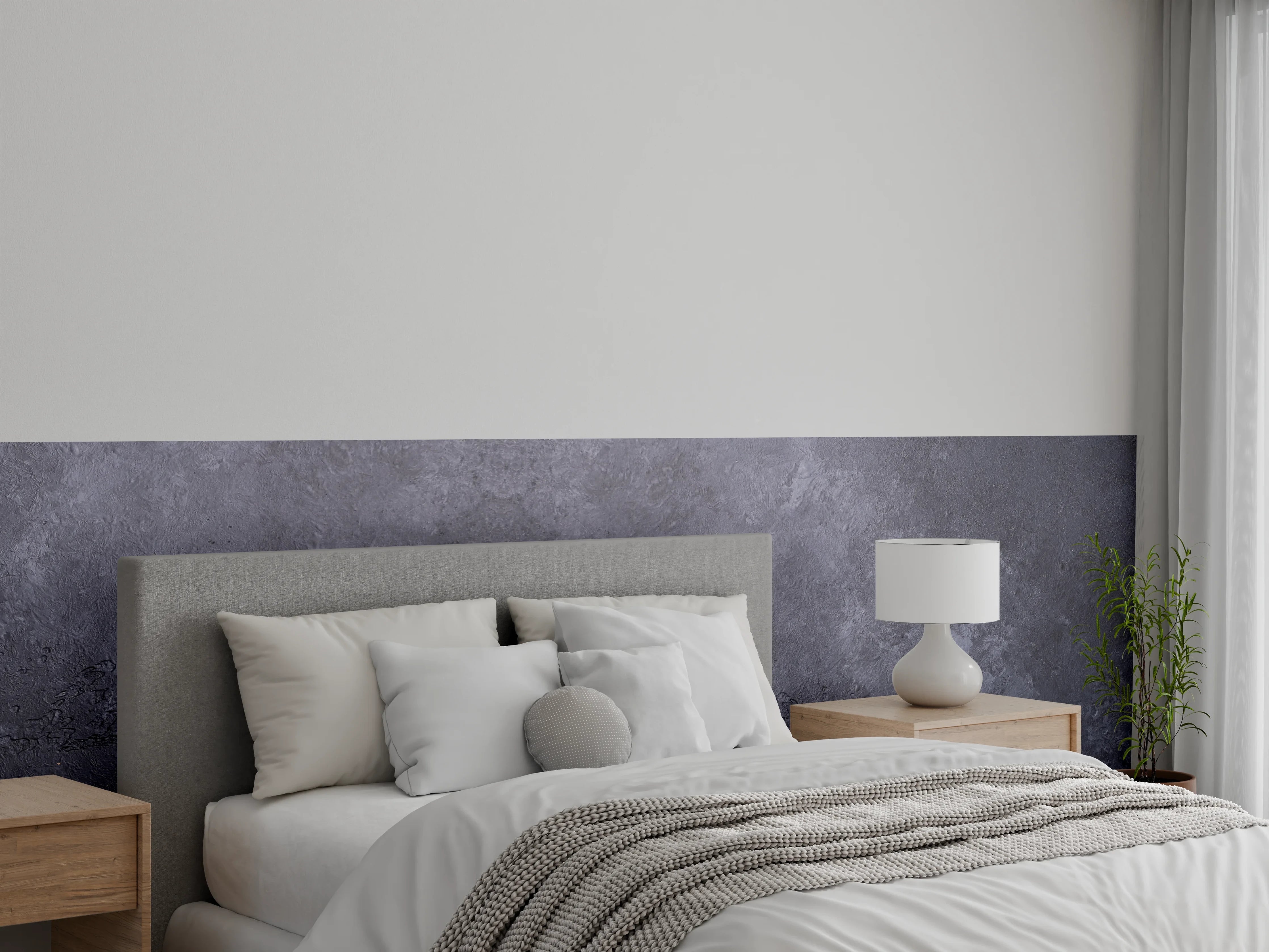Wandverkleidung Schlafzimmer - Dunkle Steintextur
