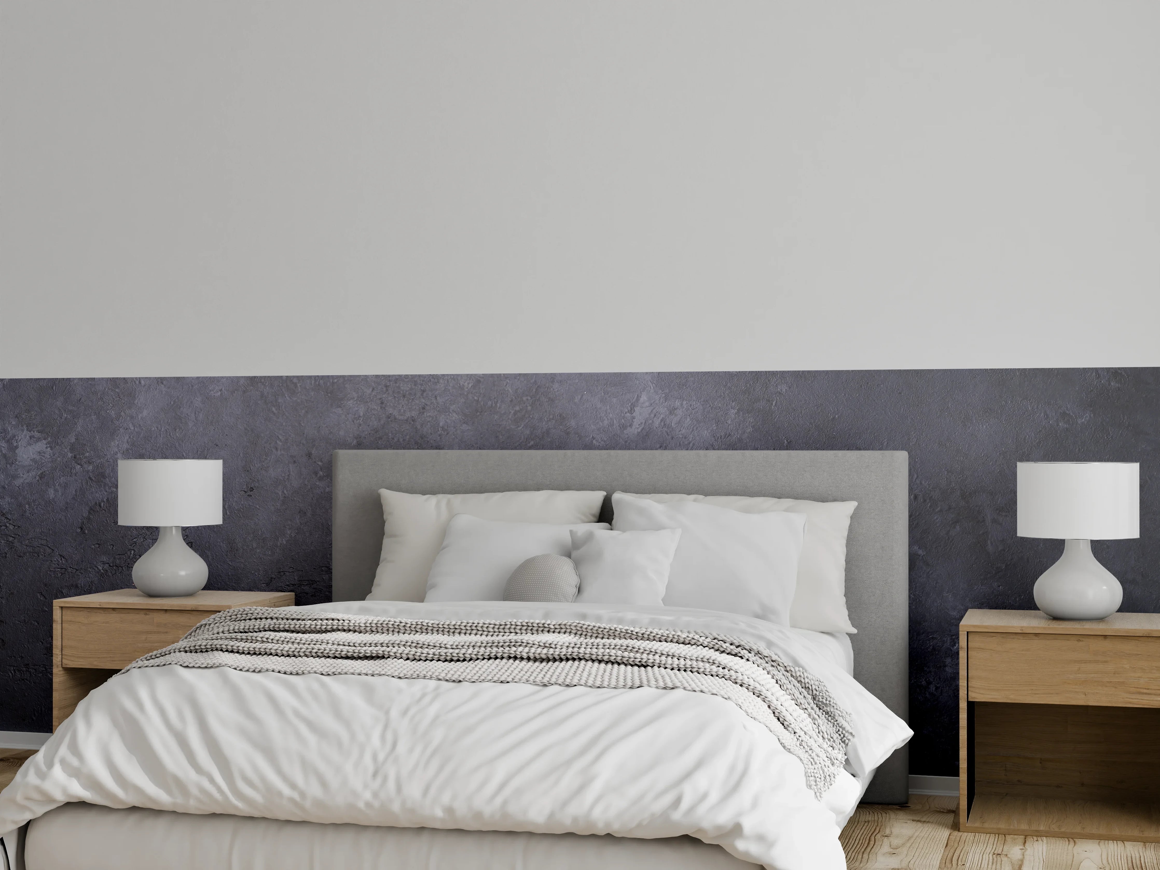 Wandverkleidung Schlafzimmer - Dunkle Steintextur