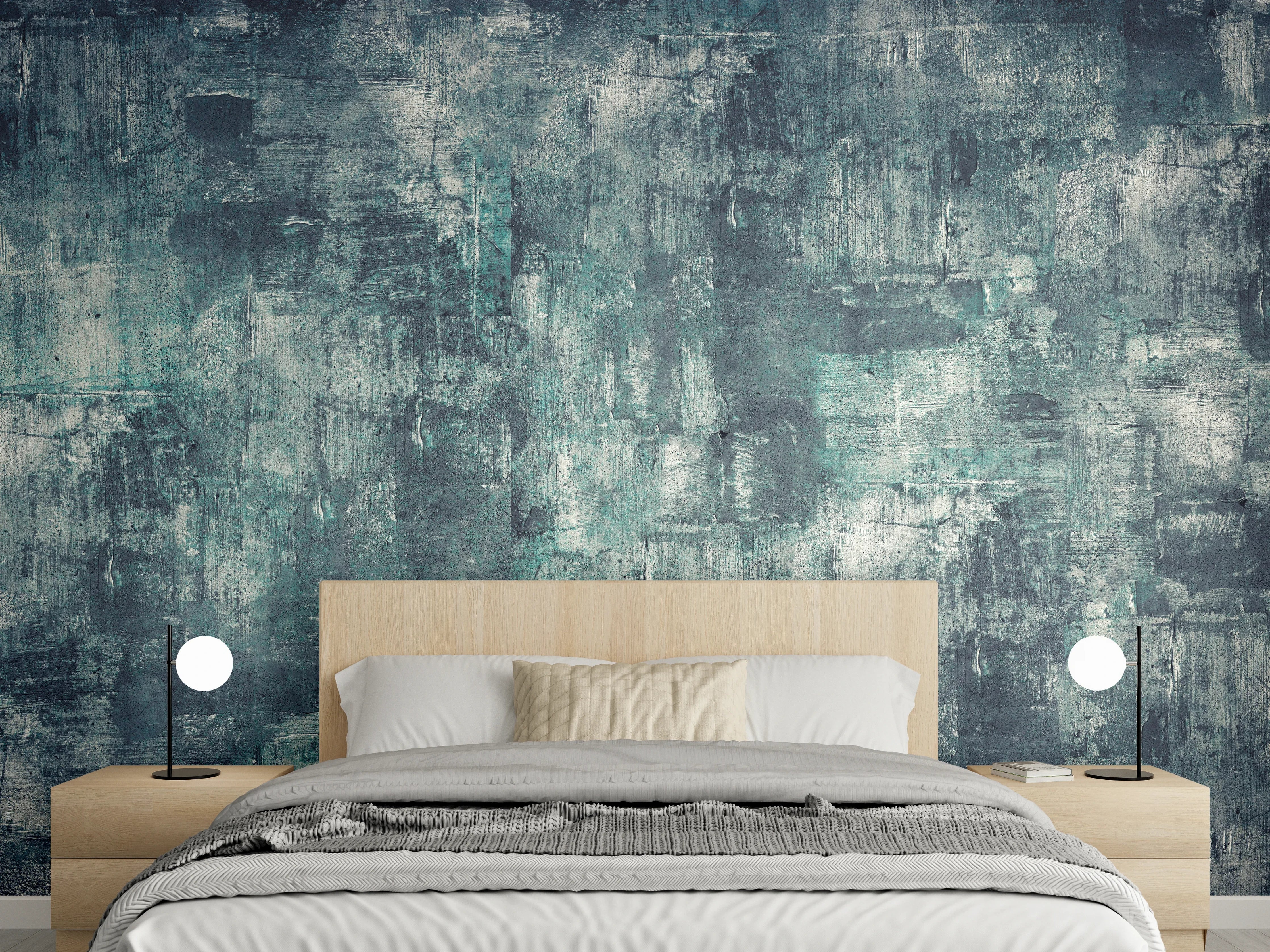 Wandverkleidung Schlafzimmer - Dunkler Öl-Farb Betonlook