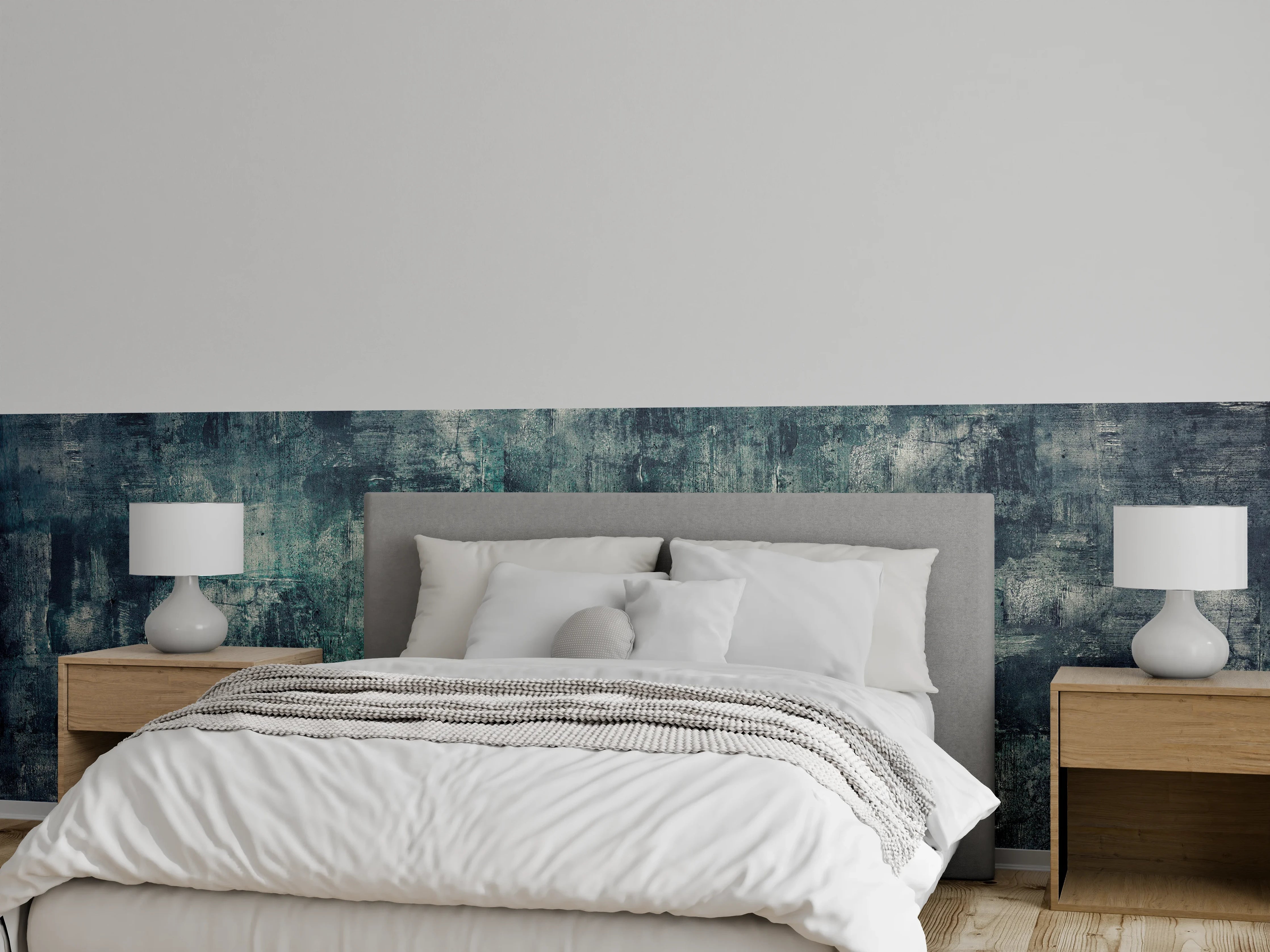 Wandverkleidung Schlafzimmer - Dunkler Öl-Farb Betonlook