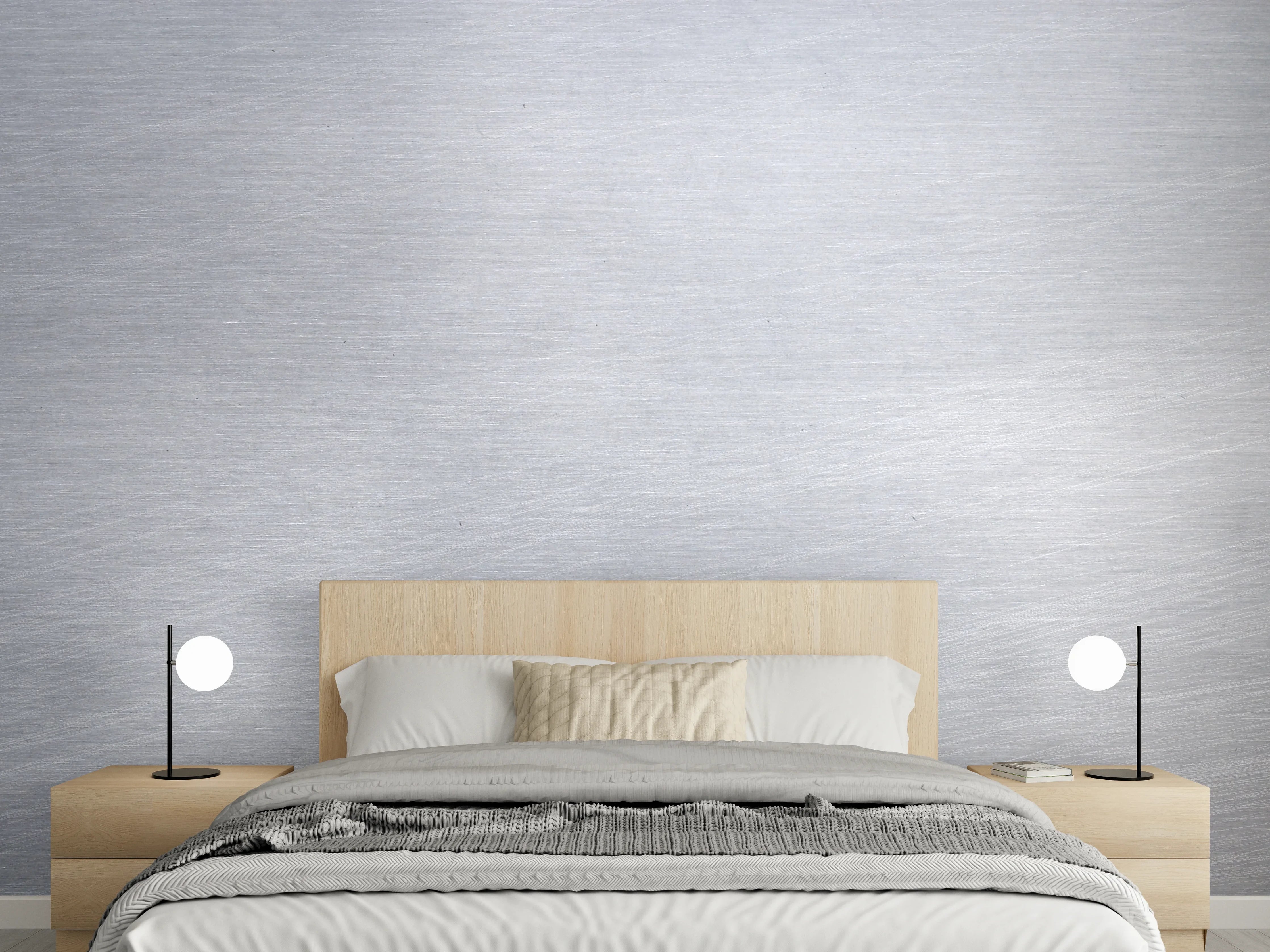 Wandverkleidung Schlafzimmer - Edle Metall-Optik für Wände
