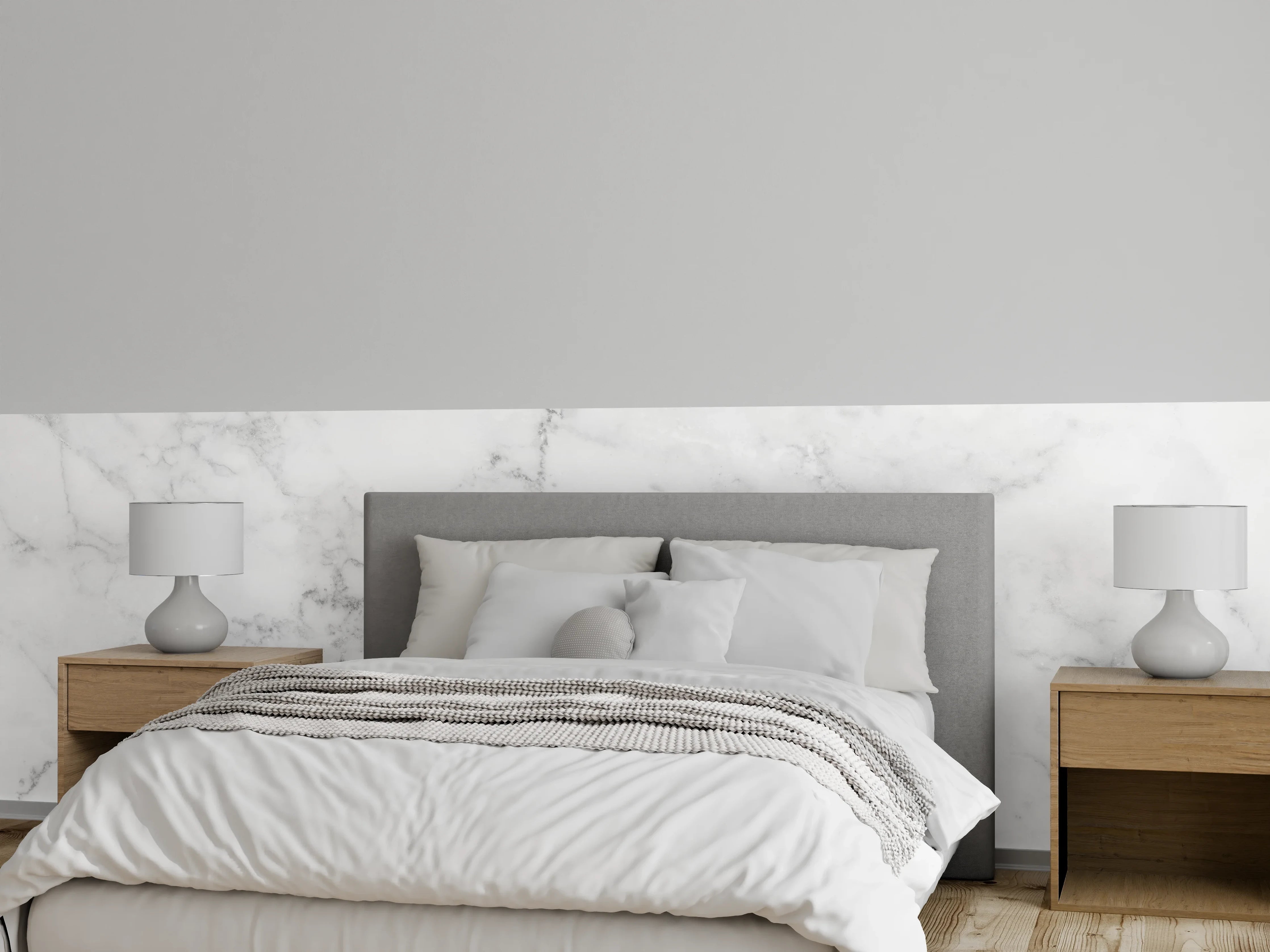 Wandverkleidung Schlafzimmer - Edler Weißer Marmor
