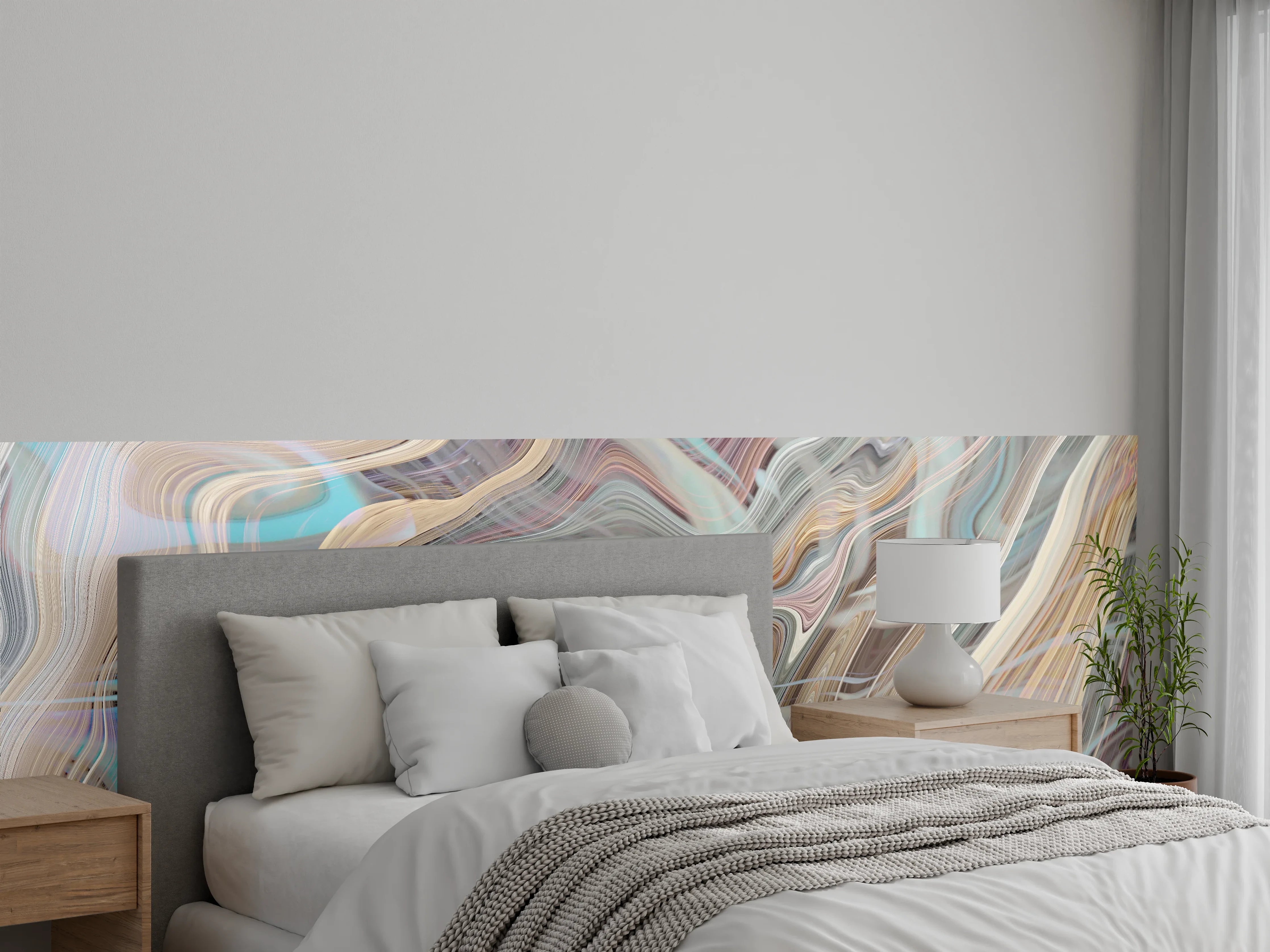 Wandverkleidung Schlafzimmer - Ein Strudel aus Marmor