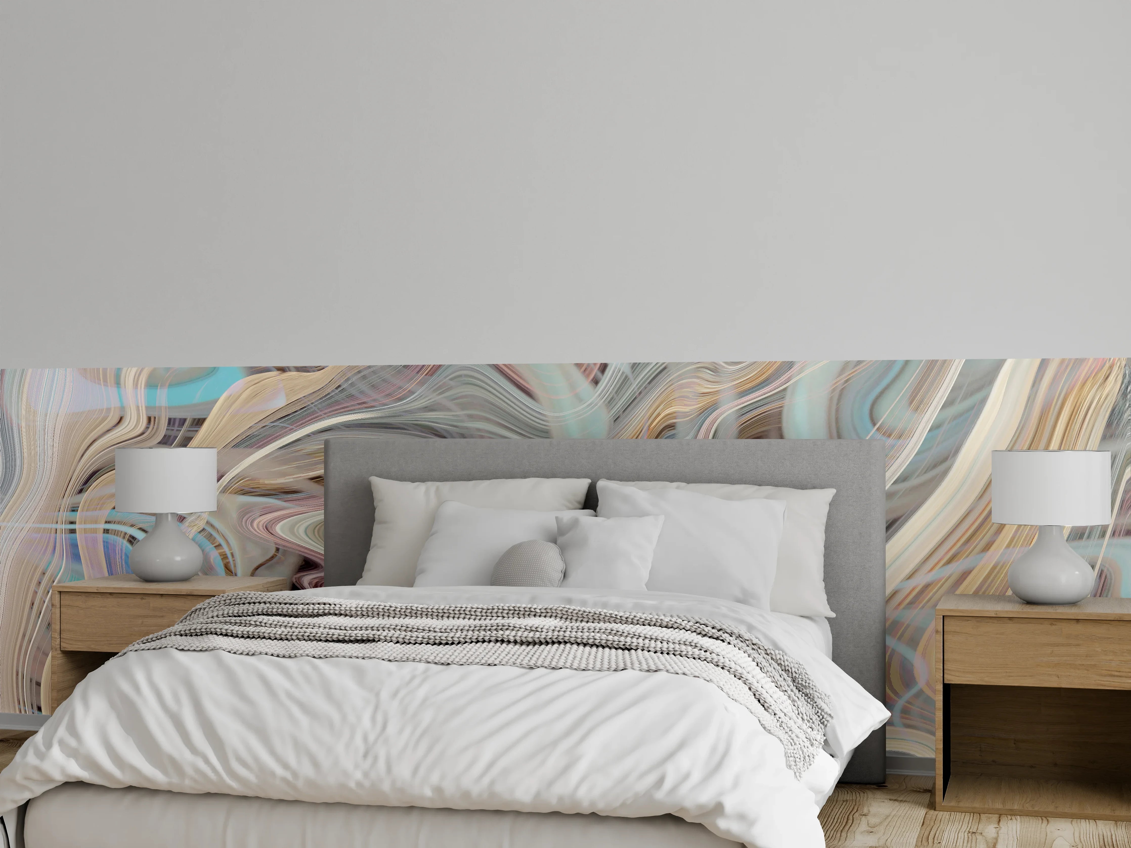 Wandverkleidung Schlafzimmer - Ein Strudel aus Marmor