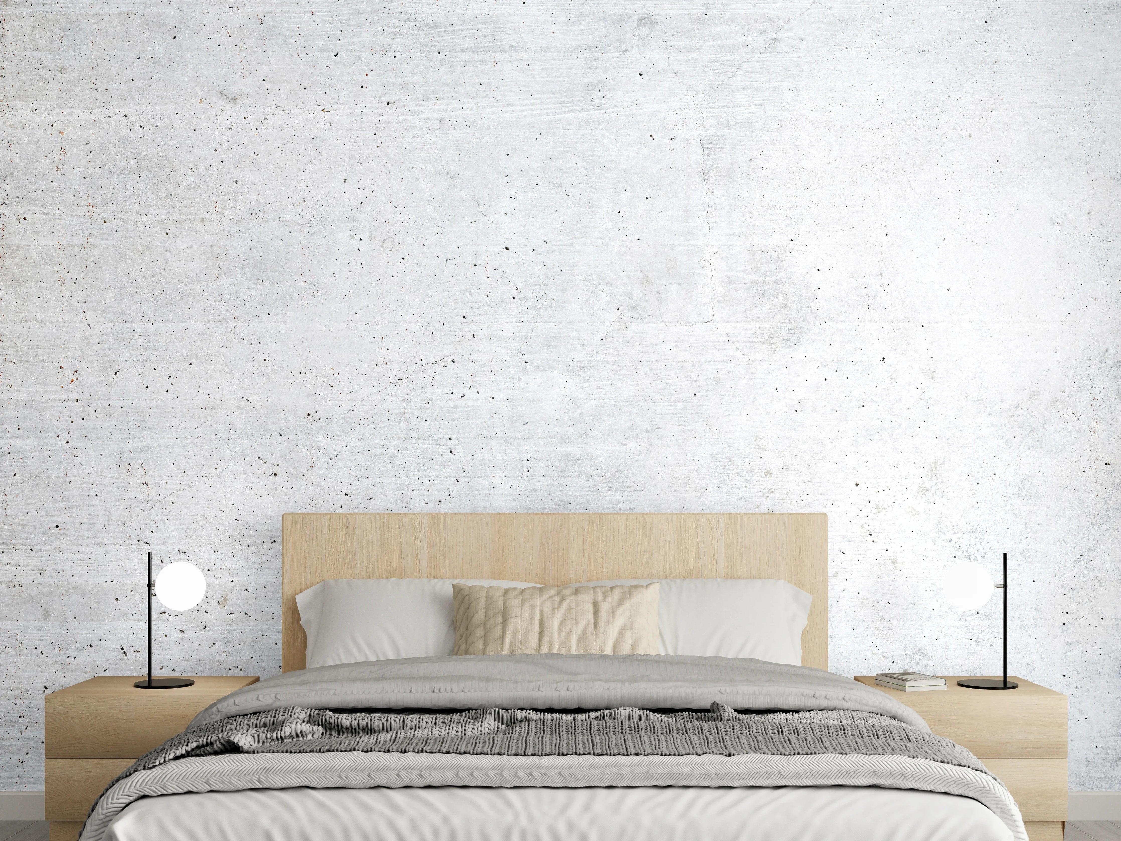 Wandverkleidung Schlafzimmer - Einfache Textur einer weißen Wand