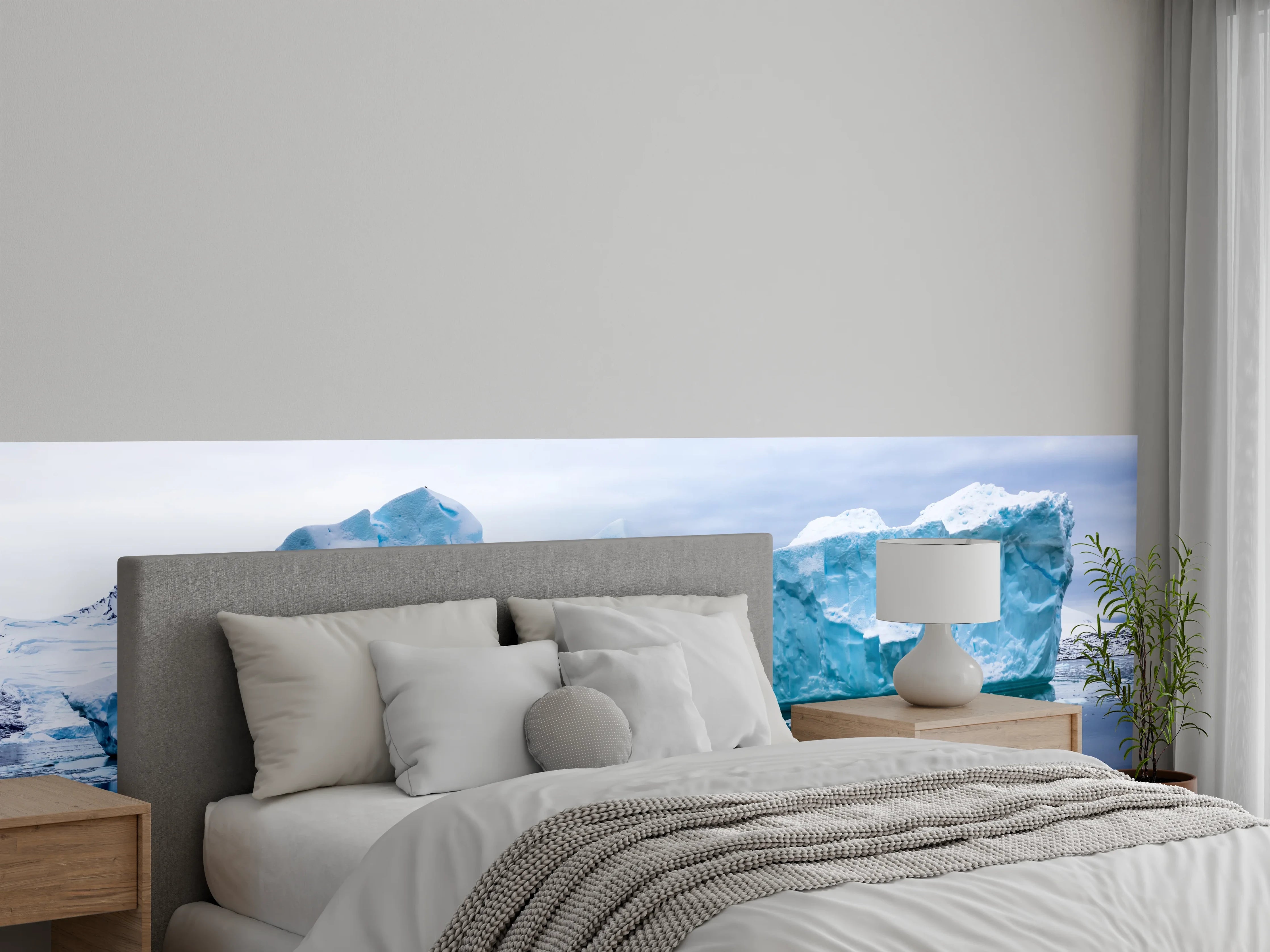 Wandverkleidung Schlafzimmer - Eisberg Spiegelung: Faszinierende Naturaufnahme