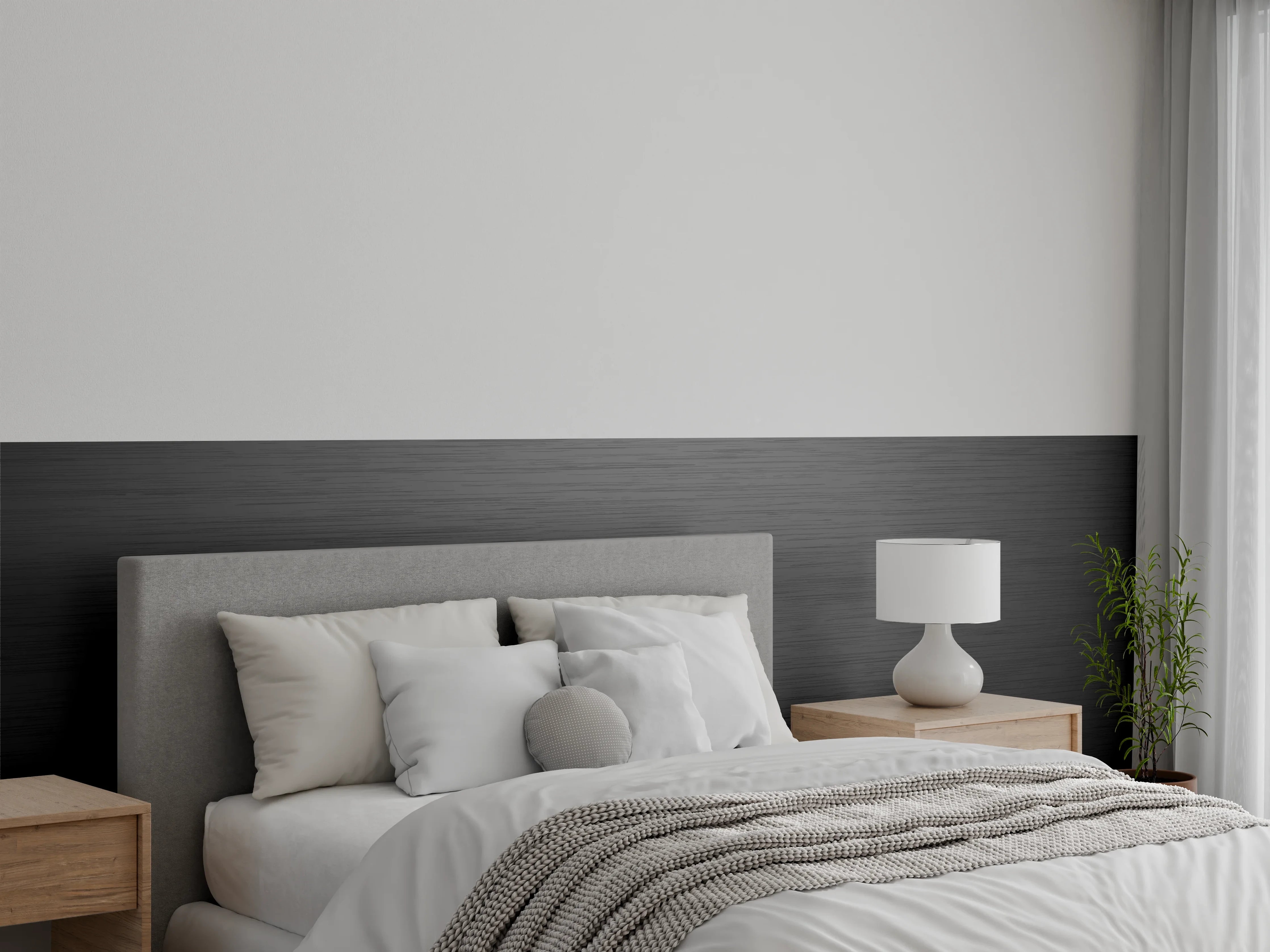 Wandverkleidung Schlafzimmer - Elegante Graue Textur