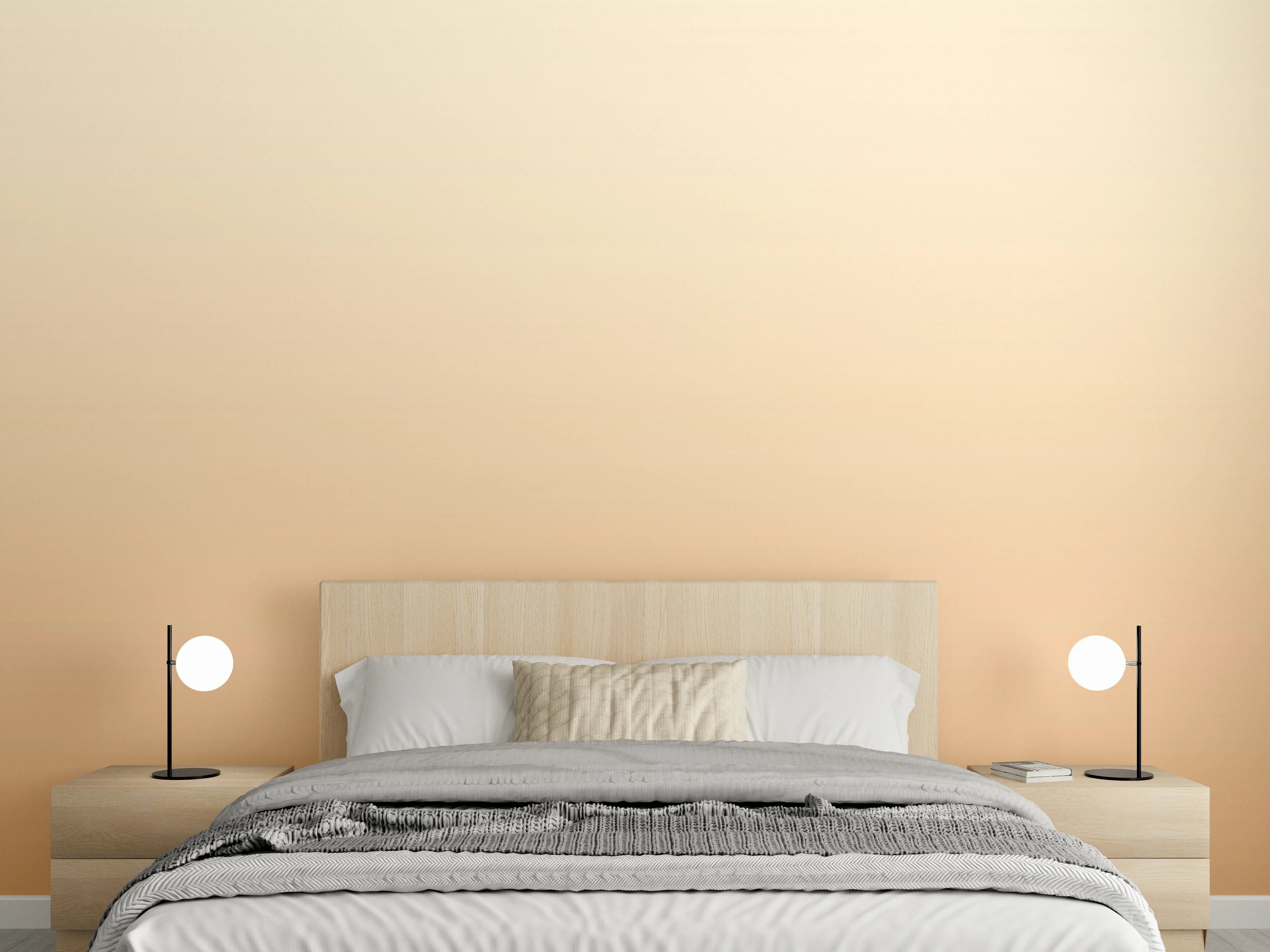 Wandverkleidung Schlafzimmer - Eleganter Farbverlauf in Beige und Braun