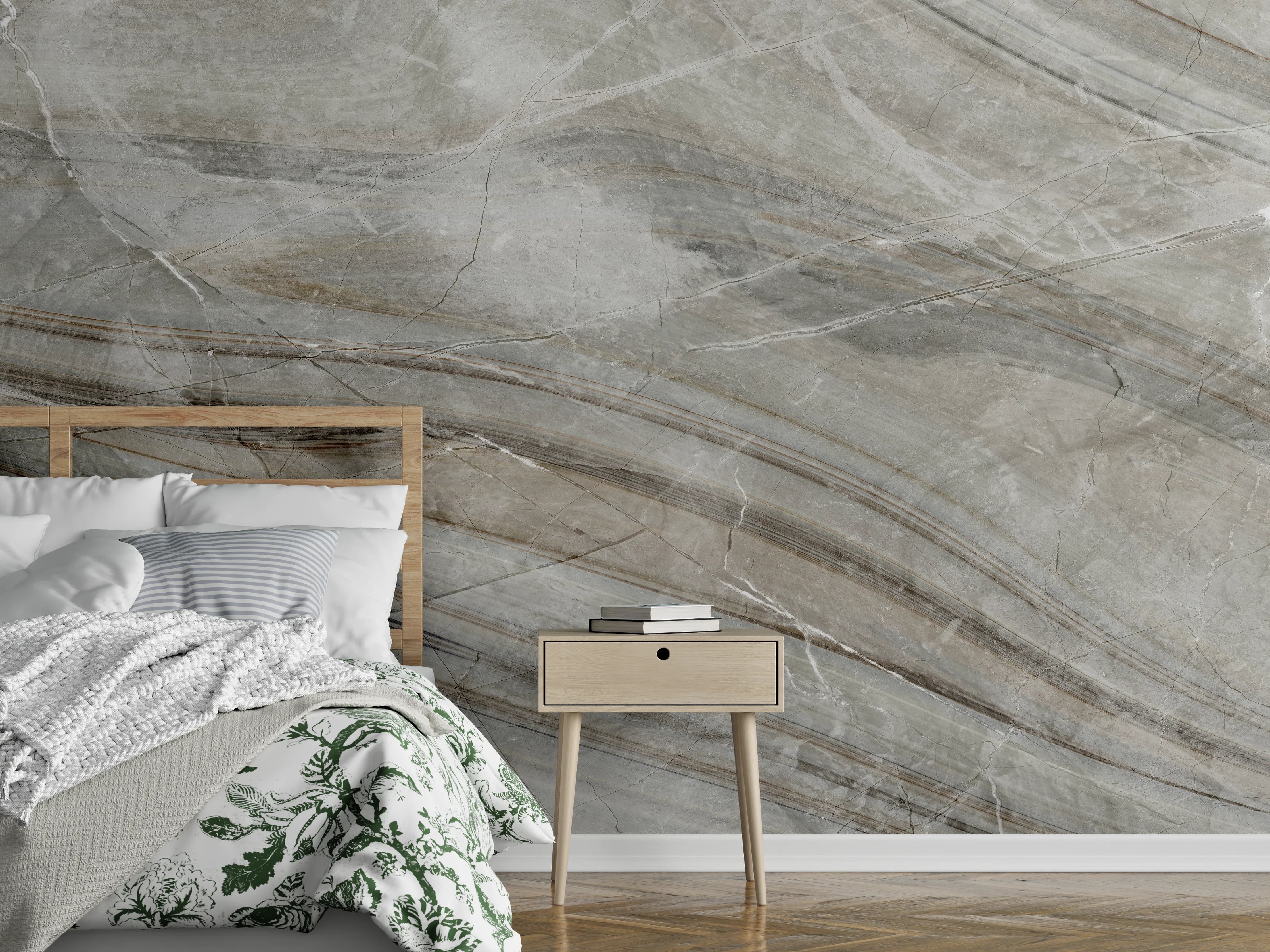 Wandverkleidung Schlafzimmer - Emperador-Marmor