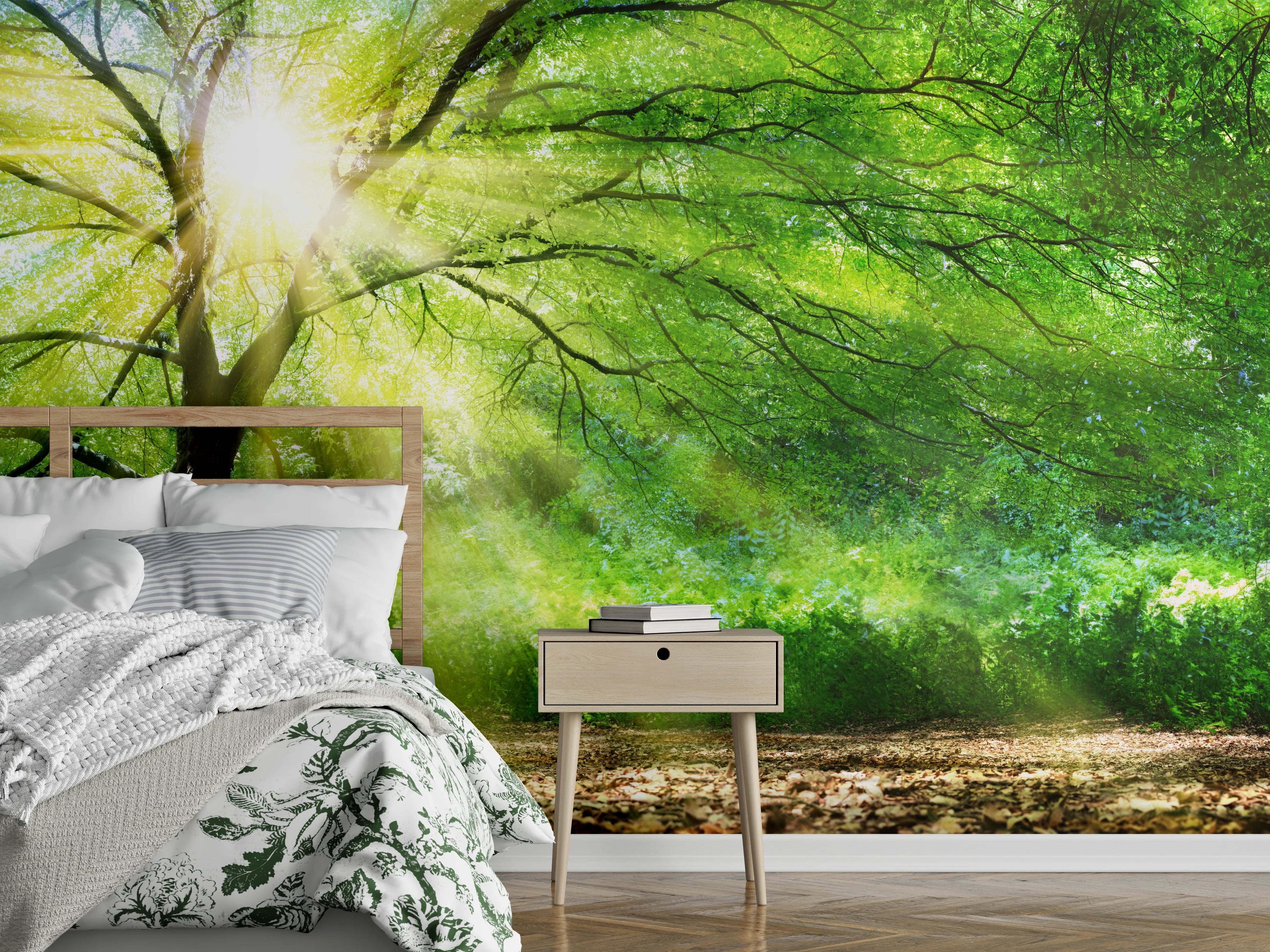 Wandverkleidung Schlafzimmer - Energiegeladener Wald