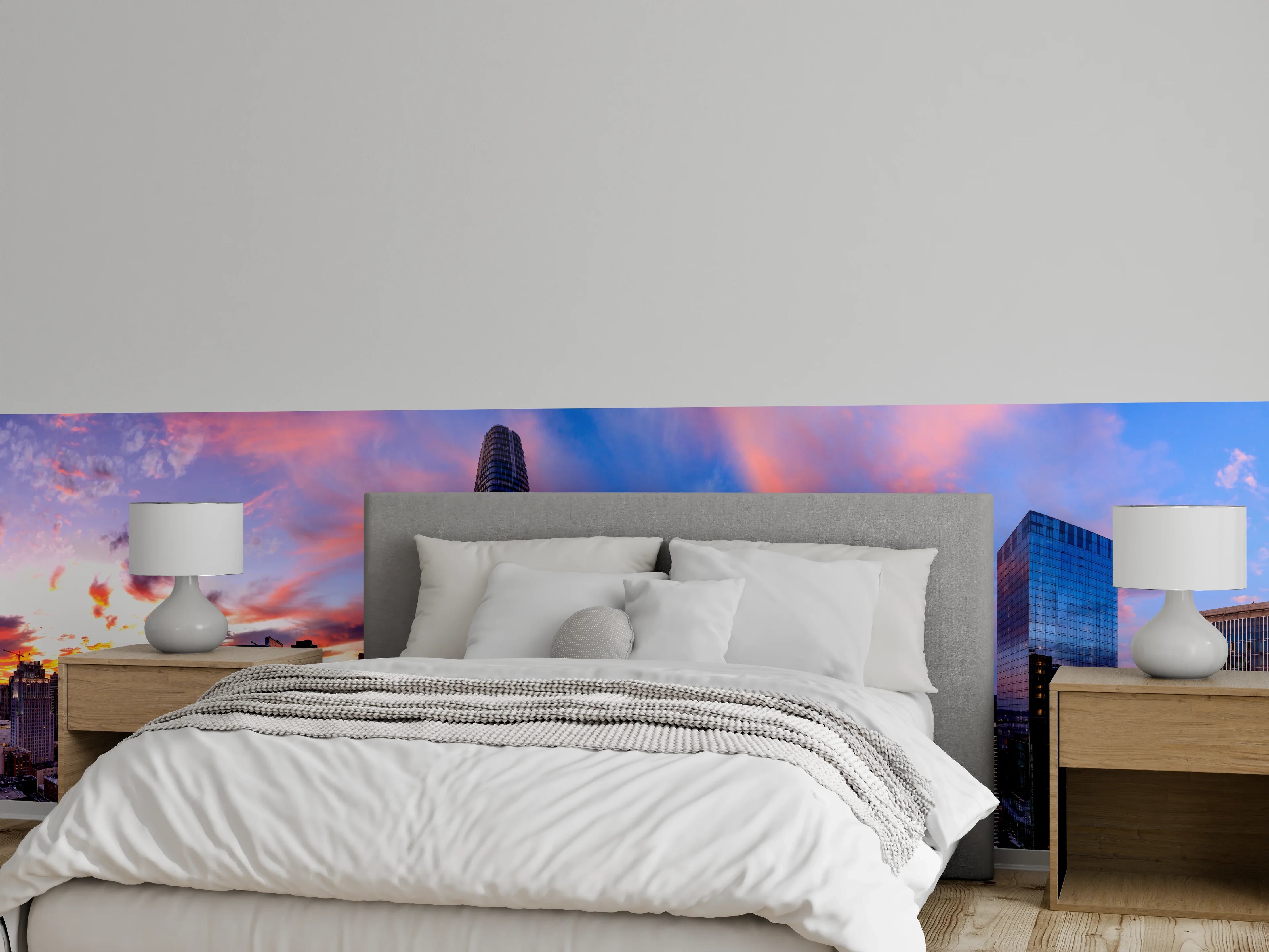 Wandverkleidung Schlafzimmer - Epischer Sonnenuntergang über San Francisco