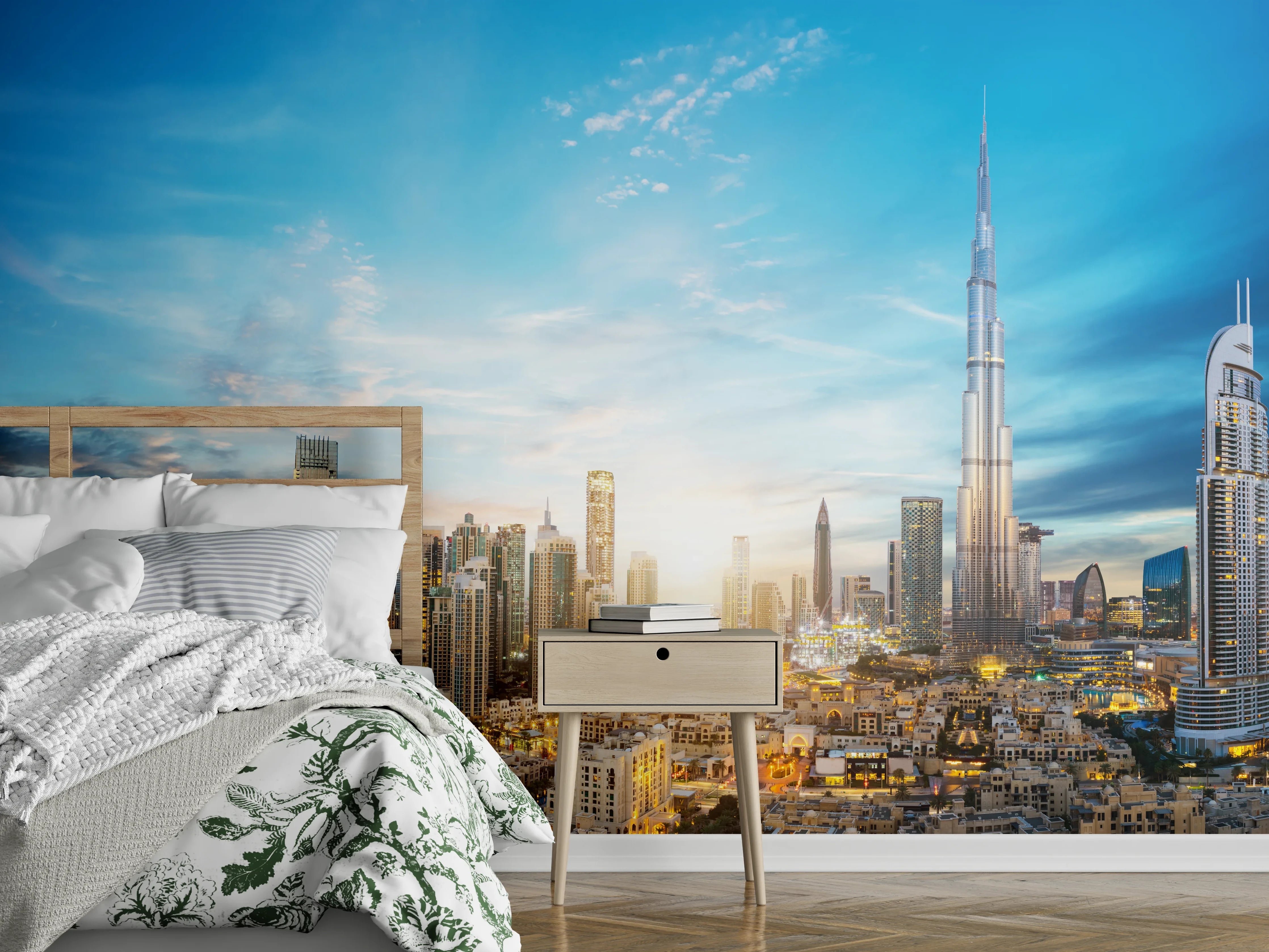 Wandverkleidung Schlafzimmer - Erstaunlicher Panoramablick auf Dubai