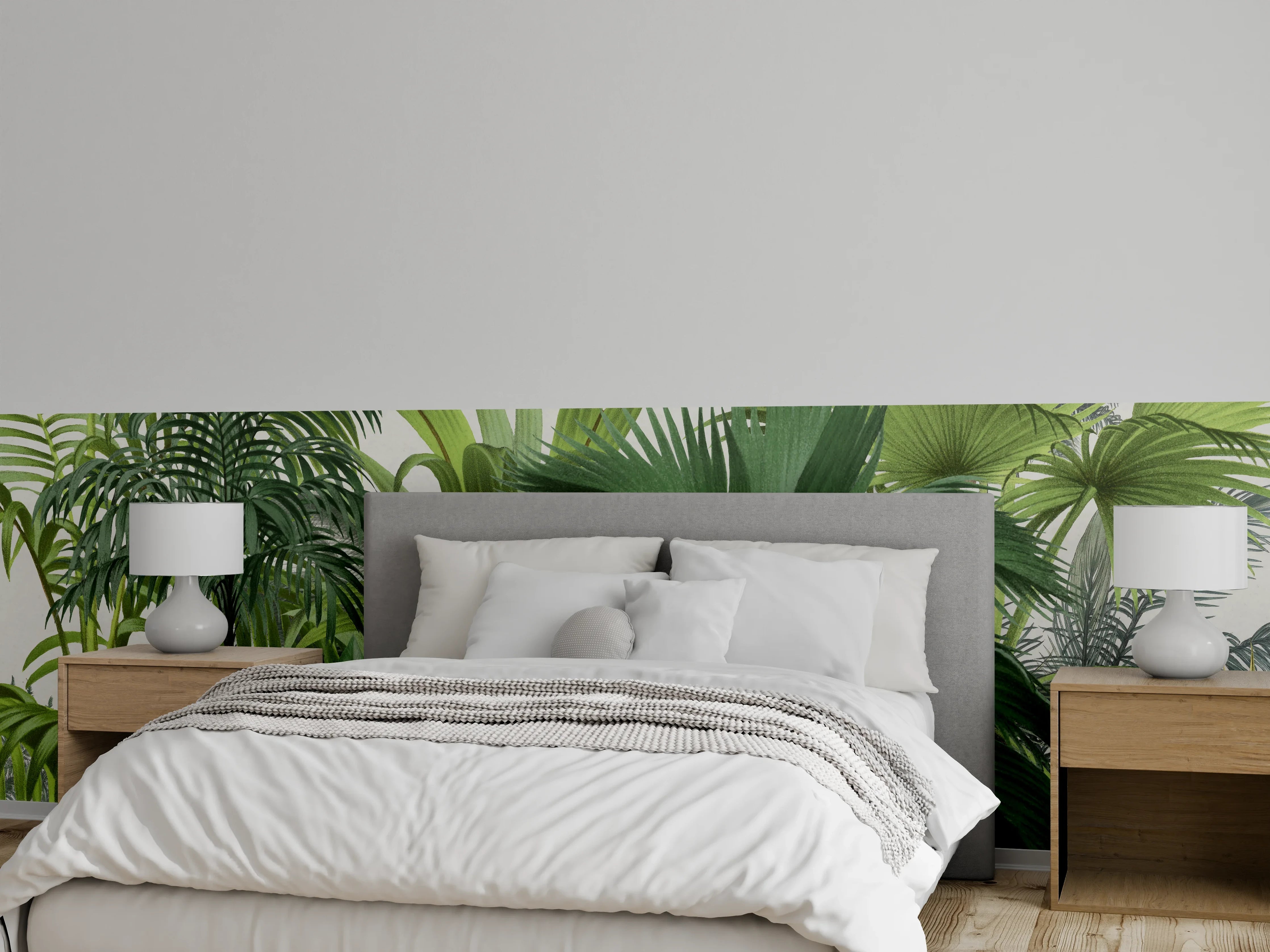 Wandverkleidung Schlafzimmer - Exotische Bäume