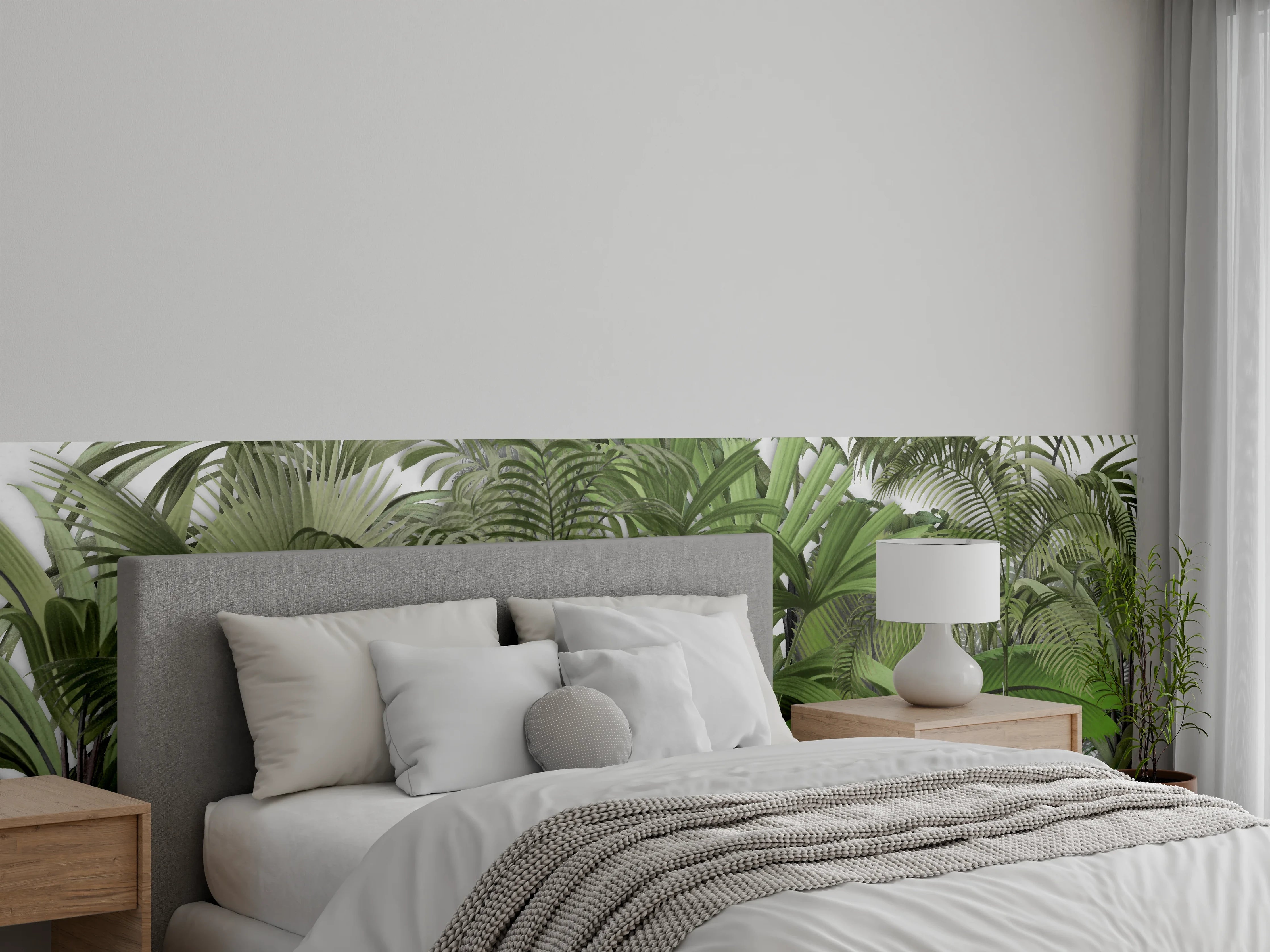 Wandverkleidung Schlafzimmer - Exotische Sträuche