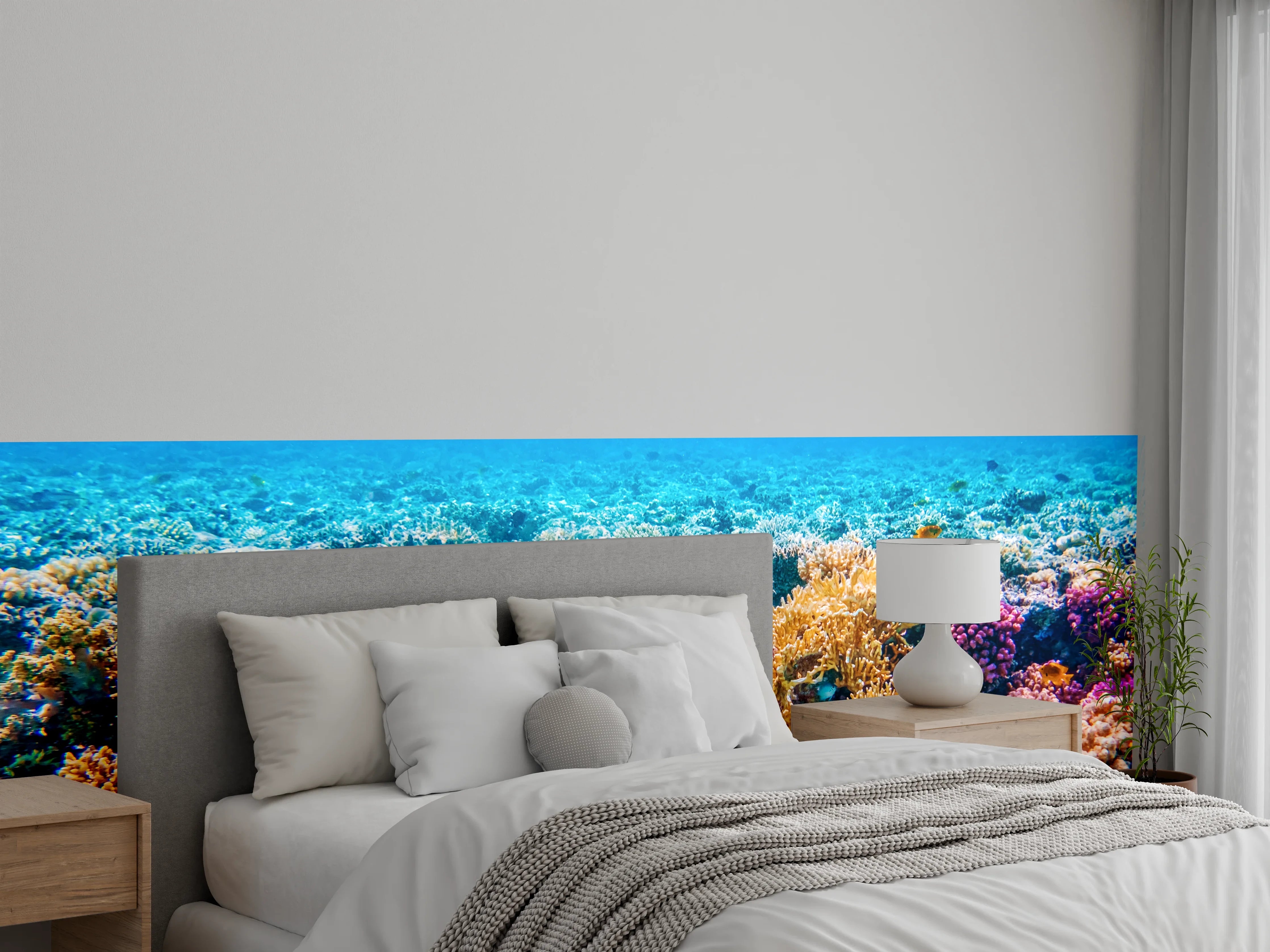 Wandverkleidung Schlafzimmer - Farbenfrohes Korallenriff Unterwasserfotografie