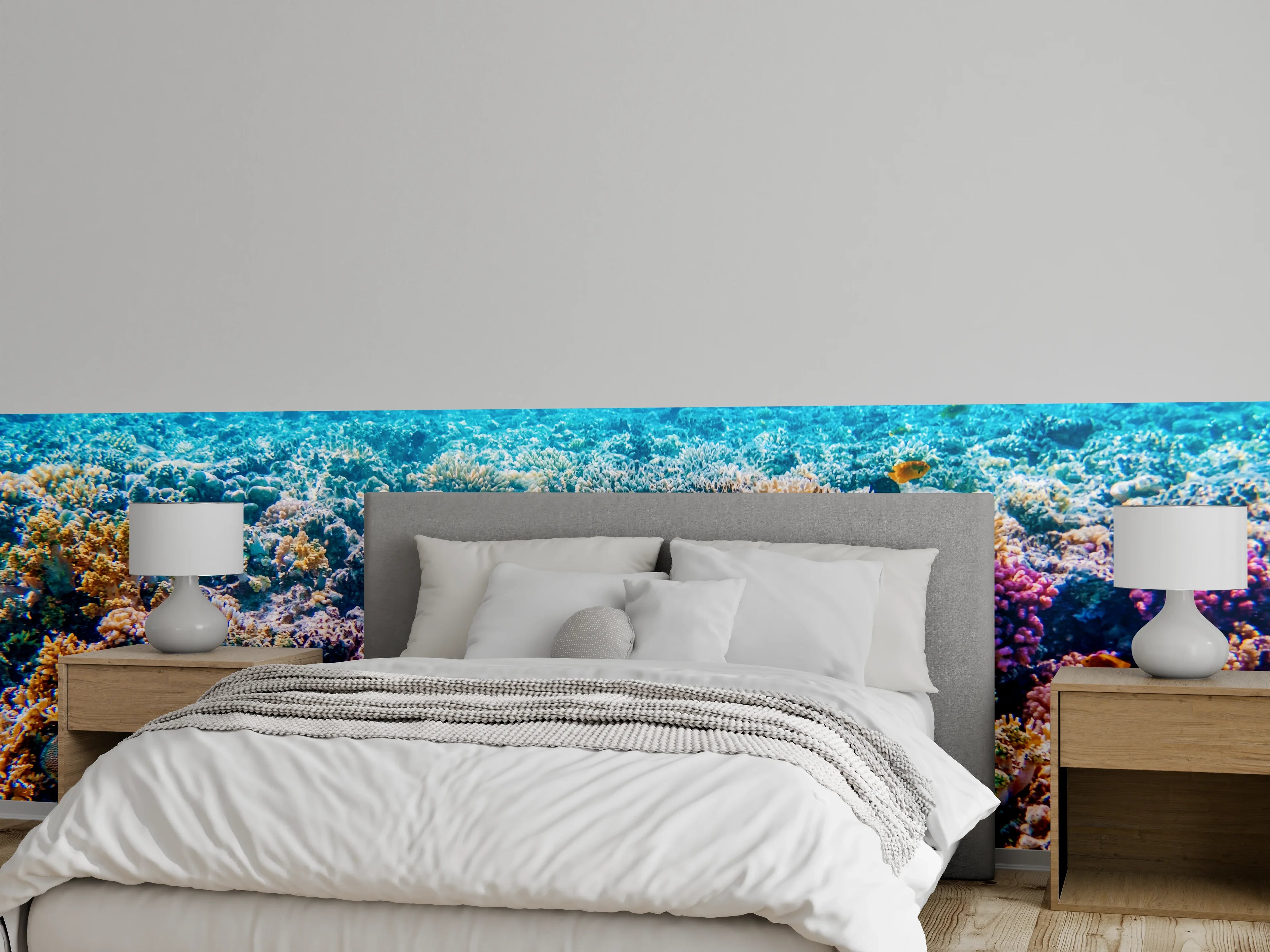 Wandverkleidung Schlafzimmer - Farbenfrohes Korallenriff Unterwasserfotografie