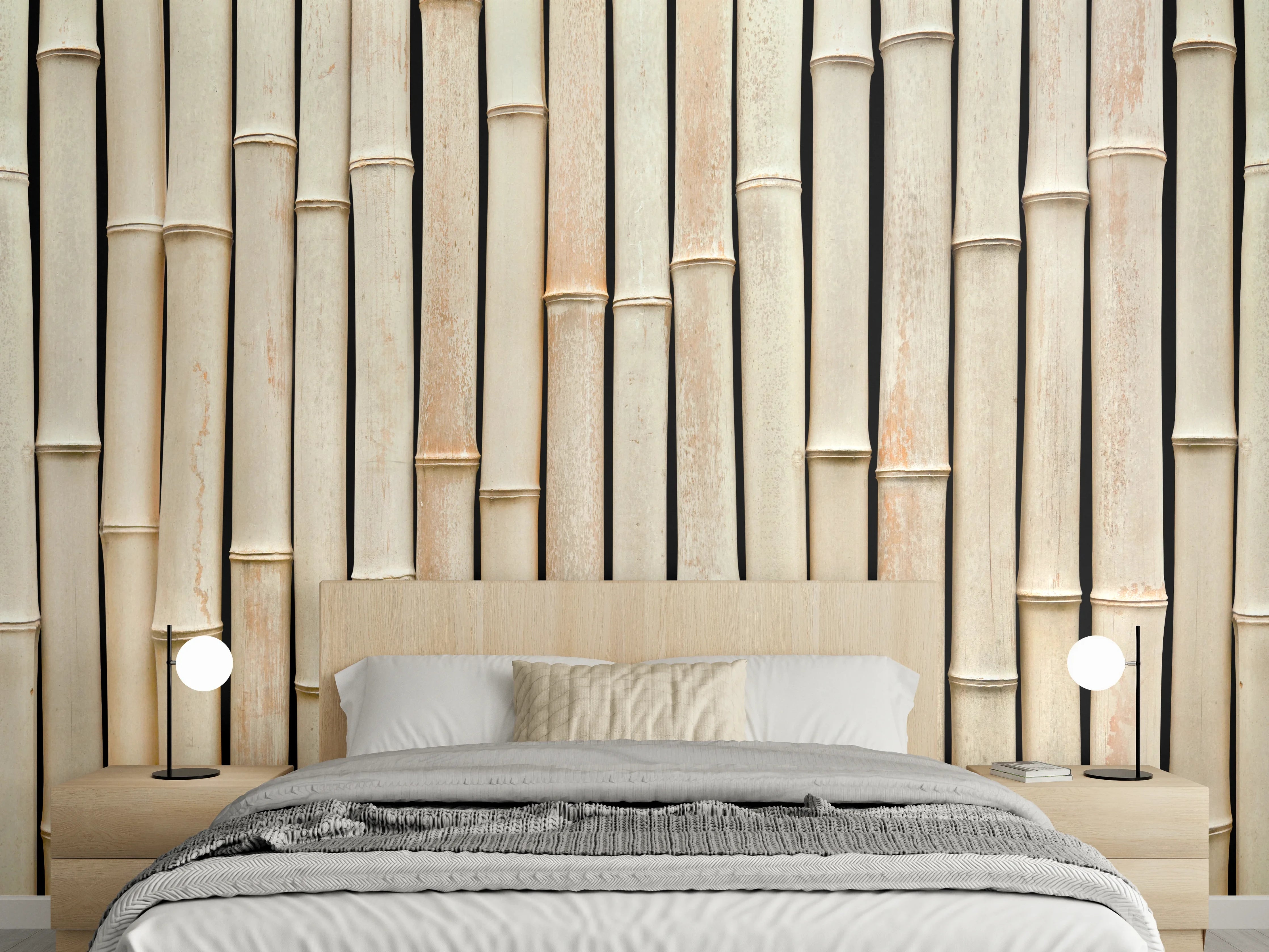 Wandverkleidung Schlafzimmer - Fassade aus schönem Bambus